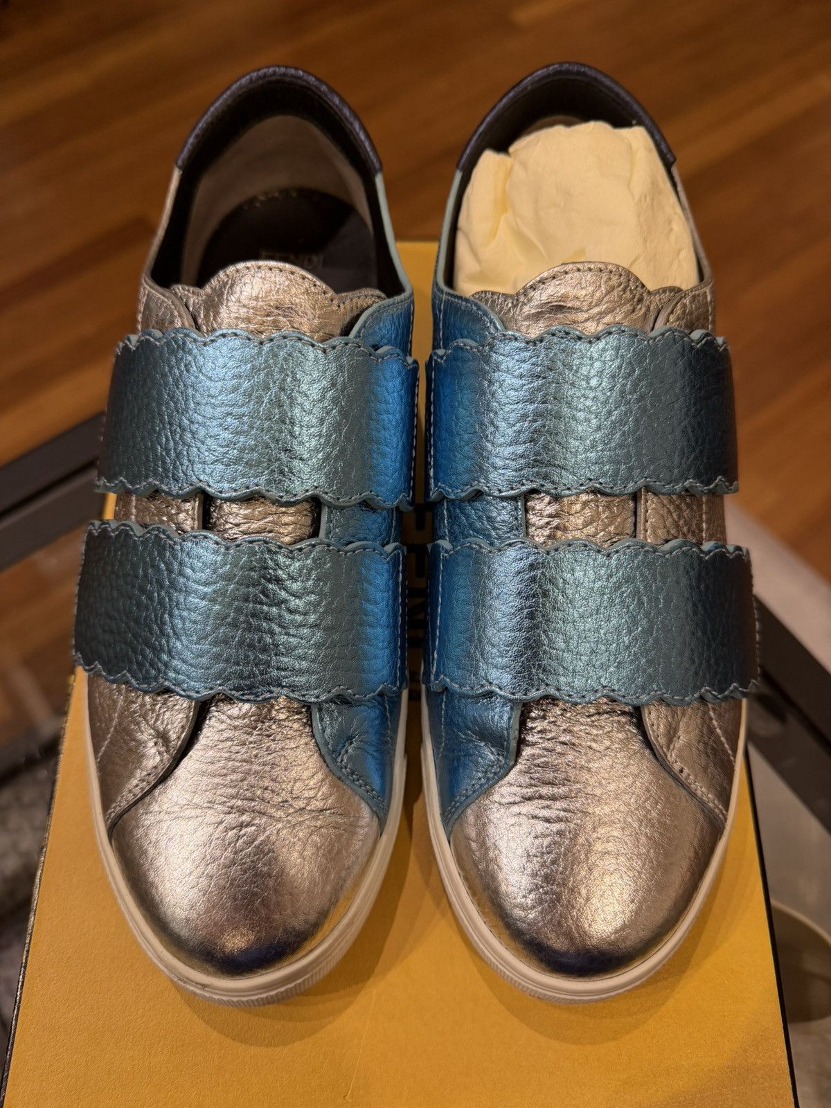 Fendi Fendi Colorblock Velcro closures Flats Size US 8 / IT 38 - 4 Thumbnail