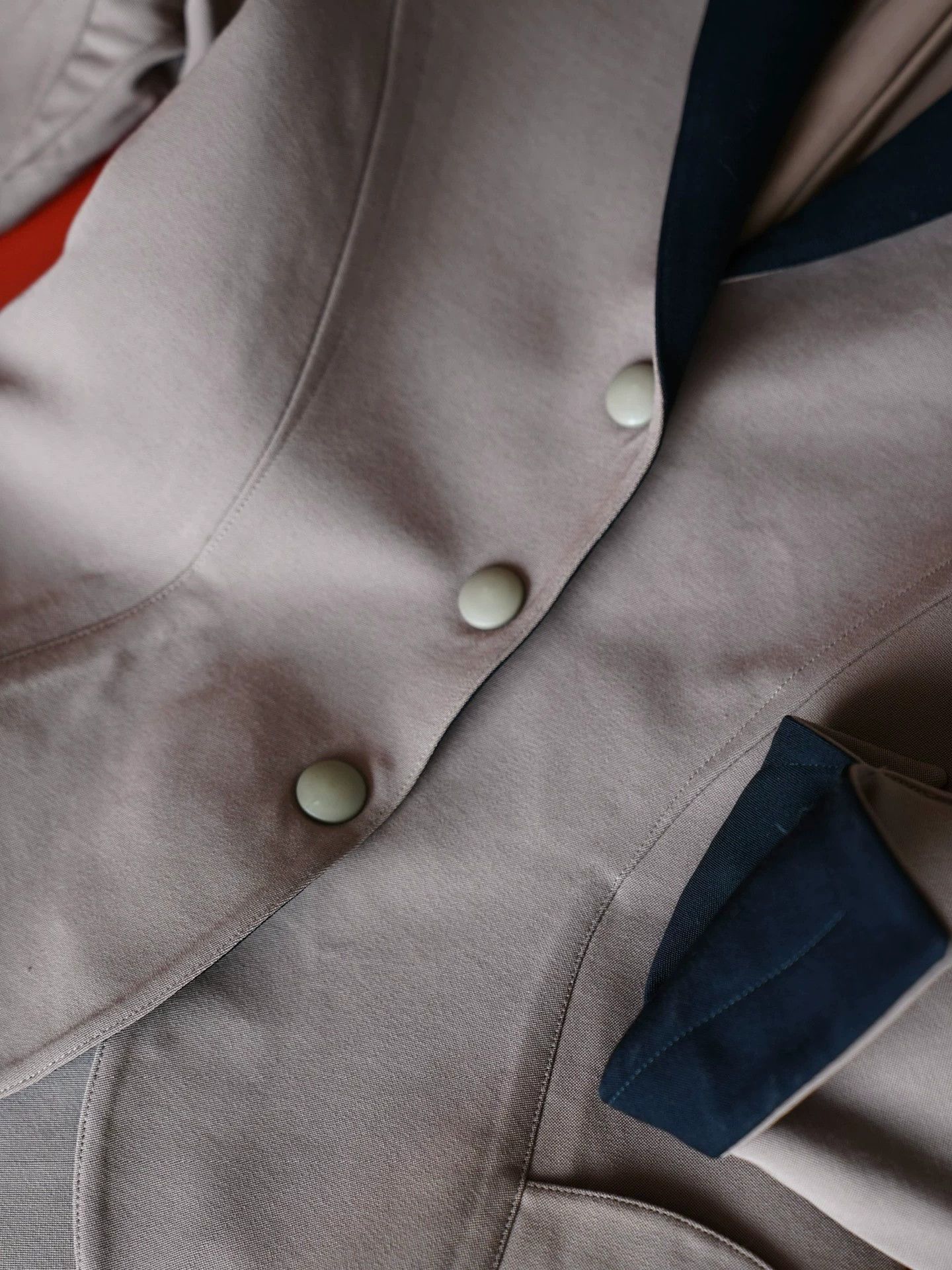 Other ThierryMugler Vtg Colorblock Khaki-Black Suit Skirt FR40 Size M / US 6-8 / IT 42-44 - 6 Thumbnail
