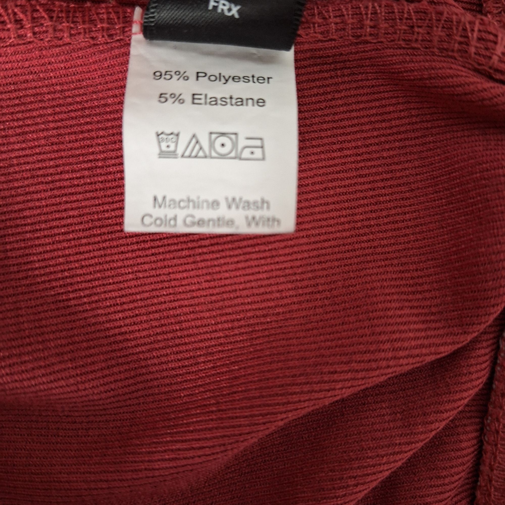 Shein SHEIN Curve Red Ribbed Mini Skirt Silver Chain Link Cutout S Size 26" / US 2 / IT 38 - 5 Thumbnail
