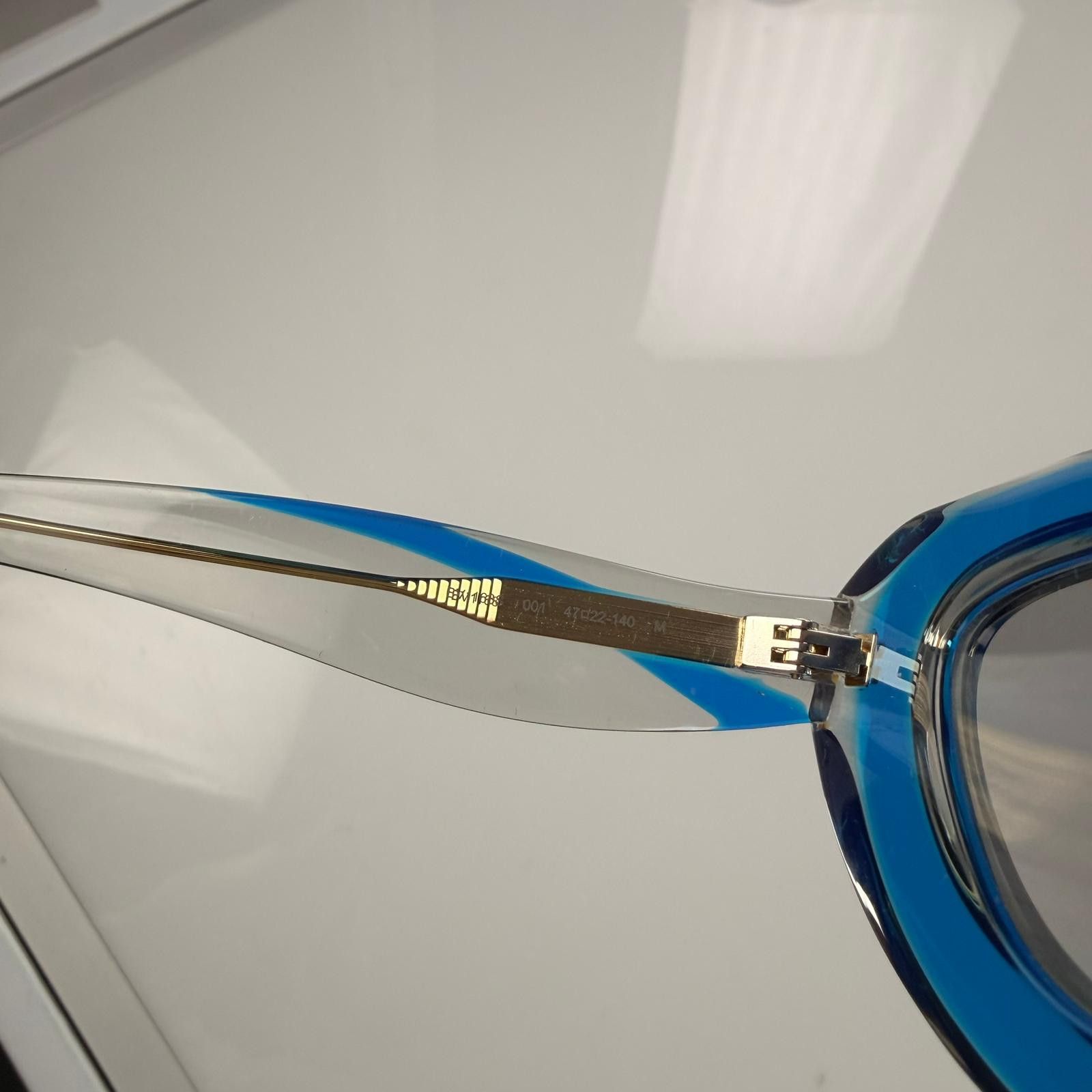 Bottega Veneta BV1168S Blue Hue Acetate Cat Eye Sunglasses Size ONE SIZE - 5 Thumbnail