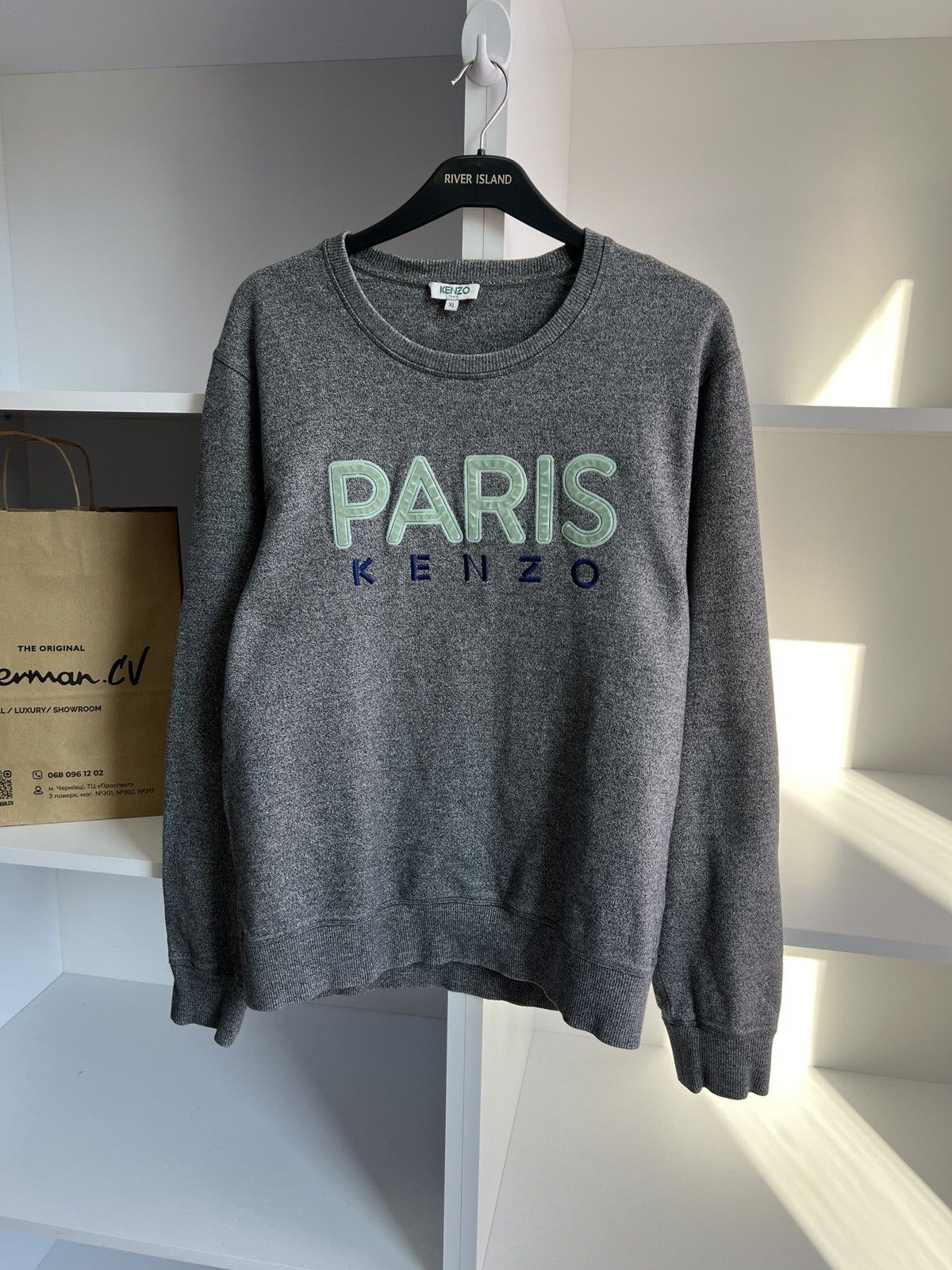 Kenzo × Vintage Vintage Kenzo Paris Crew Neck Sweatshirt Luxury Designer Size US M / EU 48-50 / 2 - 2 Thumbnail