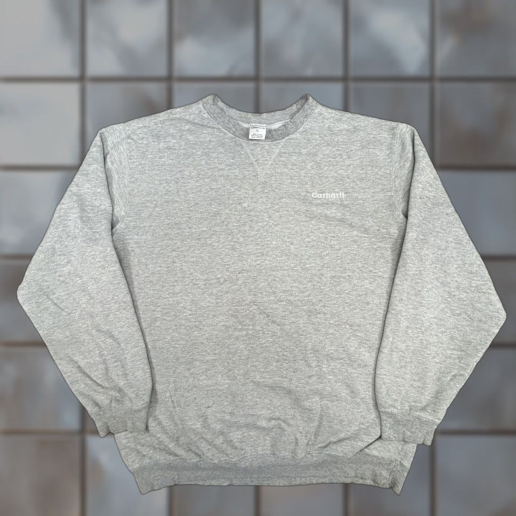 Carhartt VINTAGE Carhartt Sweatshirt Mens Large Gray Crewneck Pullover Embroidered Logo Size US L / EU 52-54 / 3 - 1 Thumbnail
