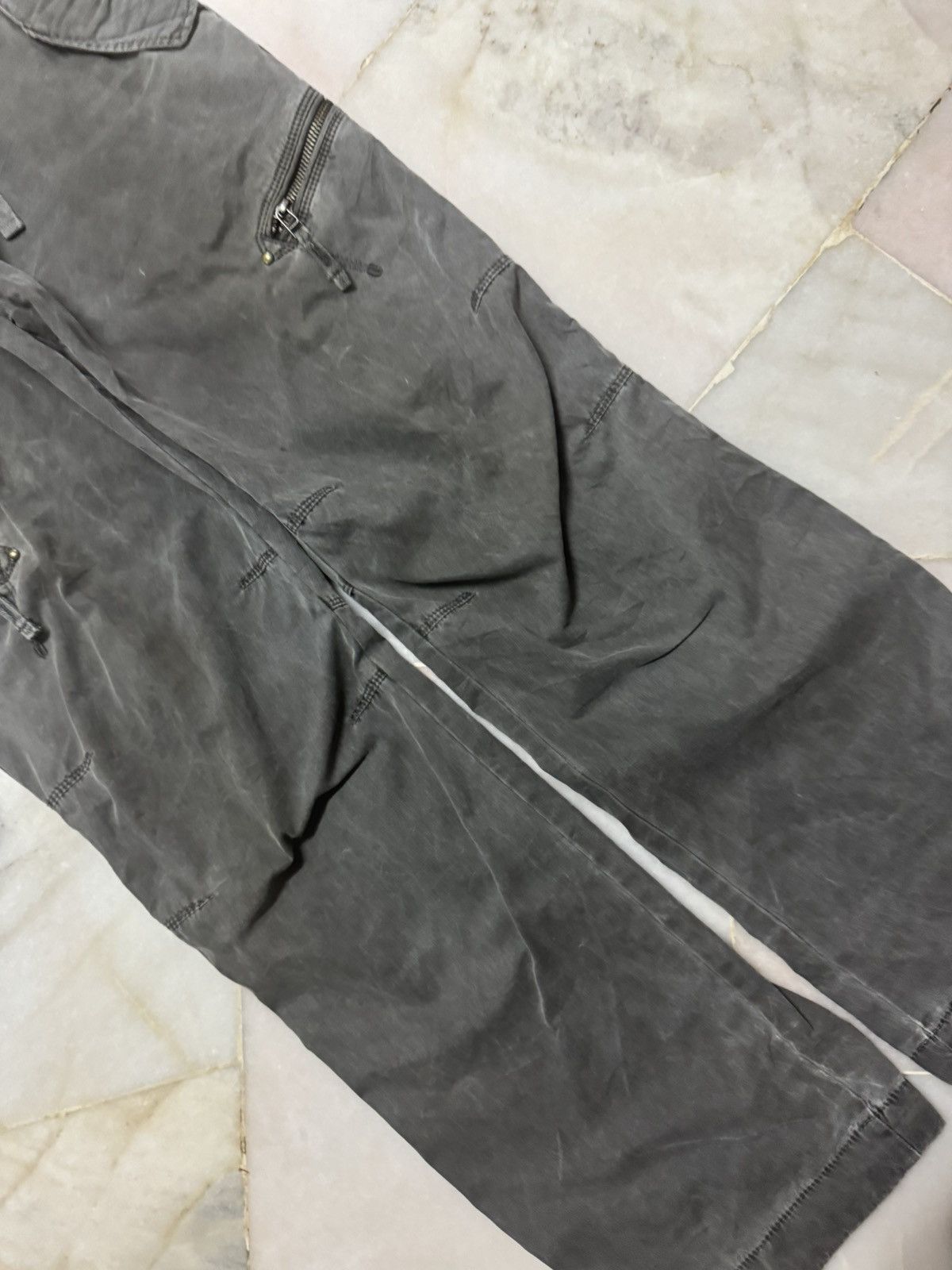 Uniqlo 💥VINTAGE 90s UNIQLO FAFED ZIPPER WORKWEAR THRASHED CARGO Size US 38 / EU 54 - 7 Thumbnail