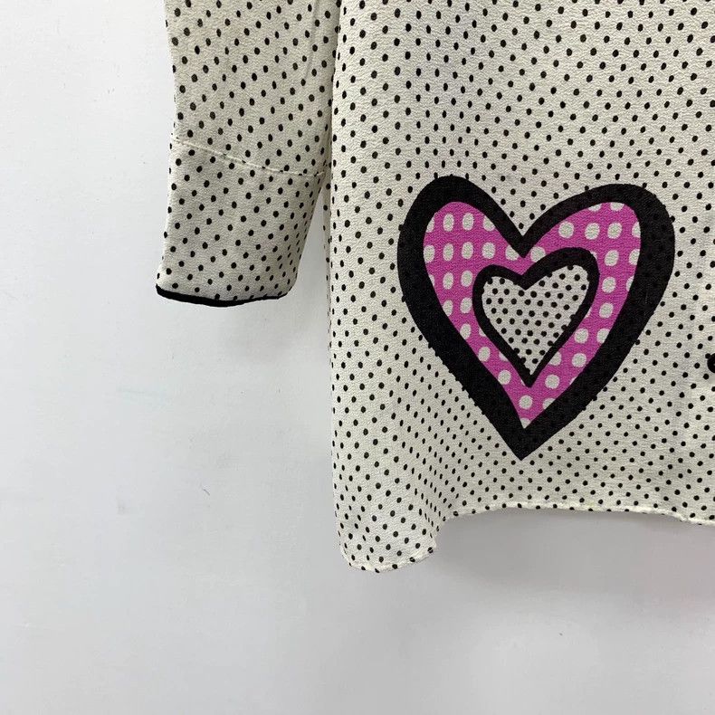 Dior Dior Beige polka dot heart full print mulberry silk single Size M / US 6-8 / IT 42-44 - 4 Thumbnail