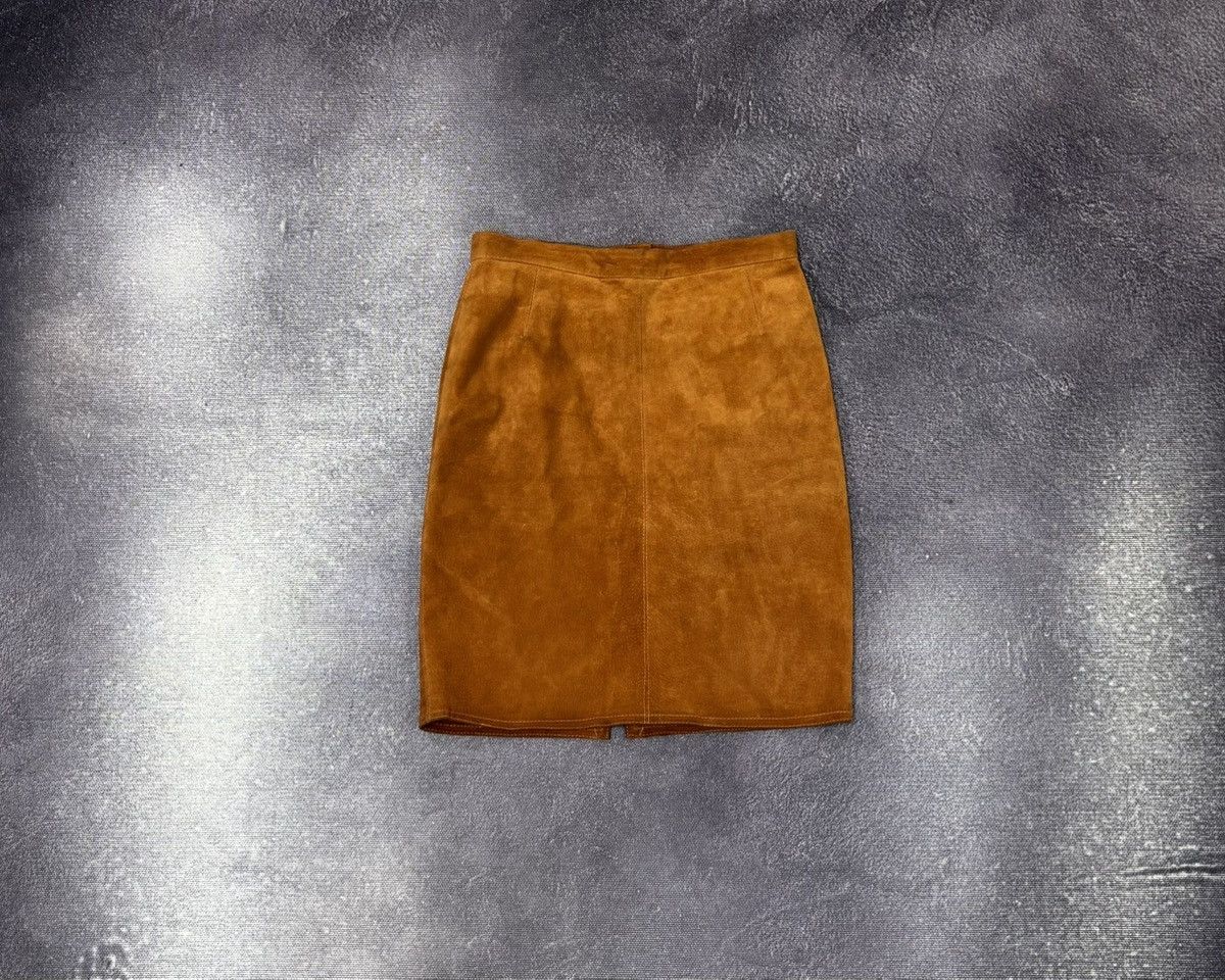 Colmar Vintage Colmar Ten Yards Luxury Vera Pelle Leather Skirt Size 30" / US 8 / IT 44 - 1 Thumbnail