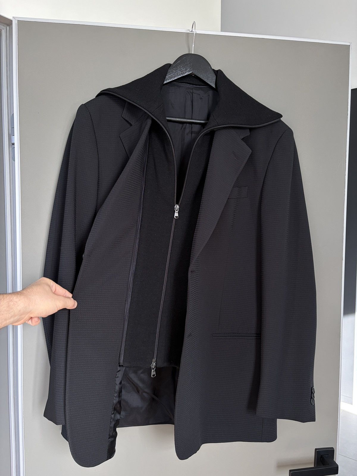 Emporio Armani Emporio Armani Brad Line Wool Blazer With Sweater Collar Size US M / EU 48-50 / 2 - 11 Thumbnail