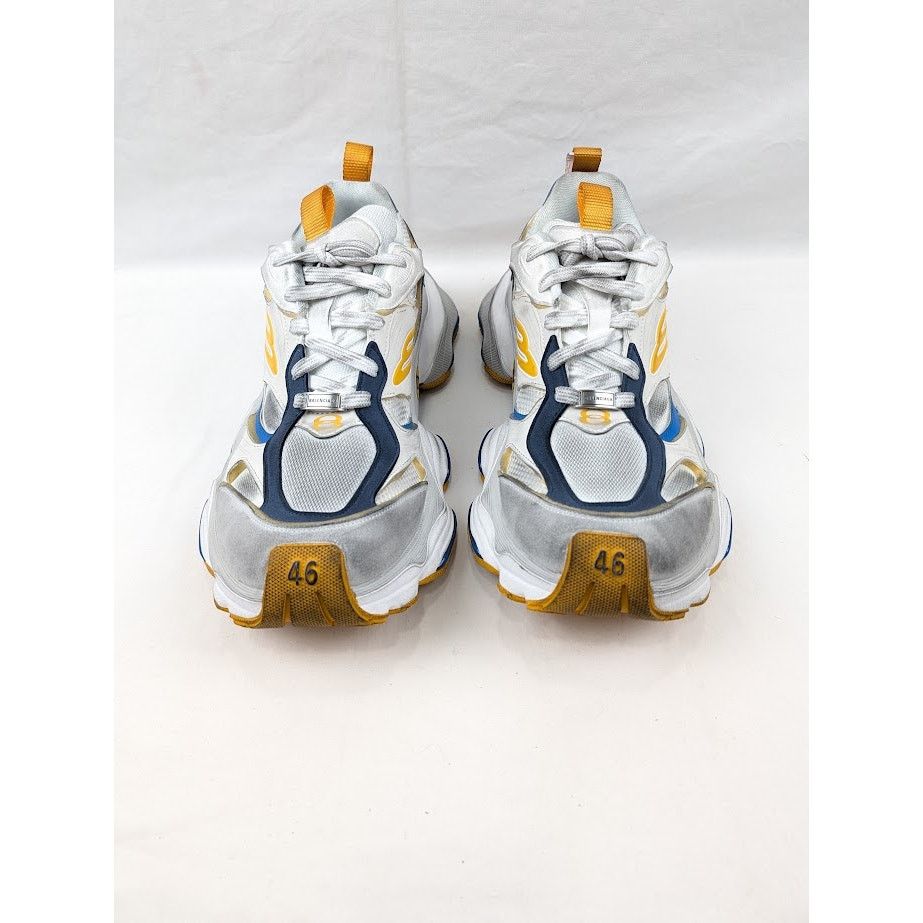 Balenciaga o1rshd1 Cargo Suede Low-Top Sneakers White/Grey/Orange/Blue Size US 12 / EU 45 - 14 Thumbnail