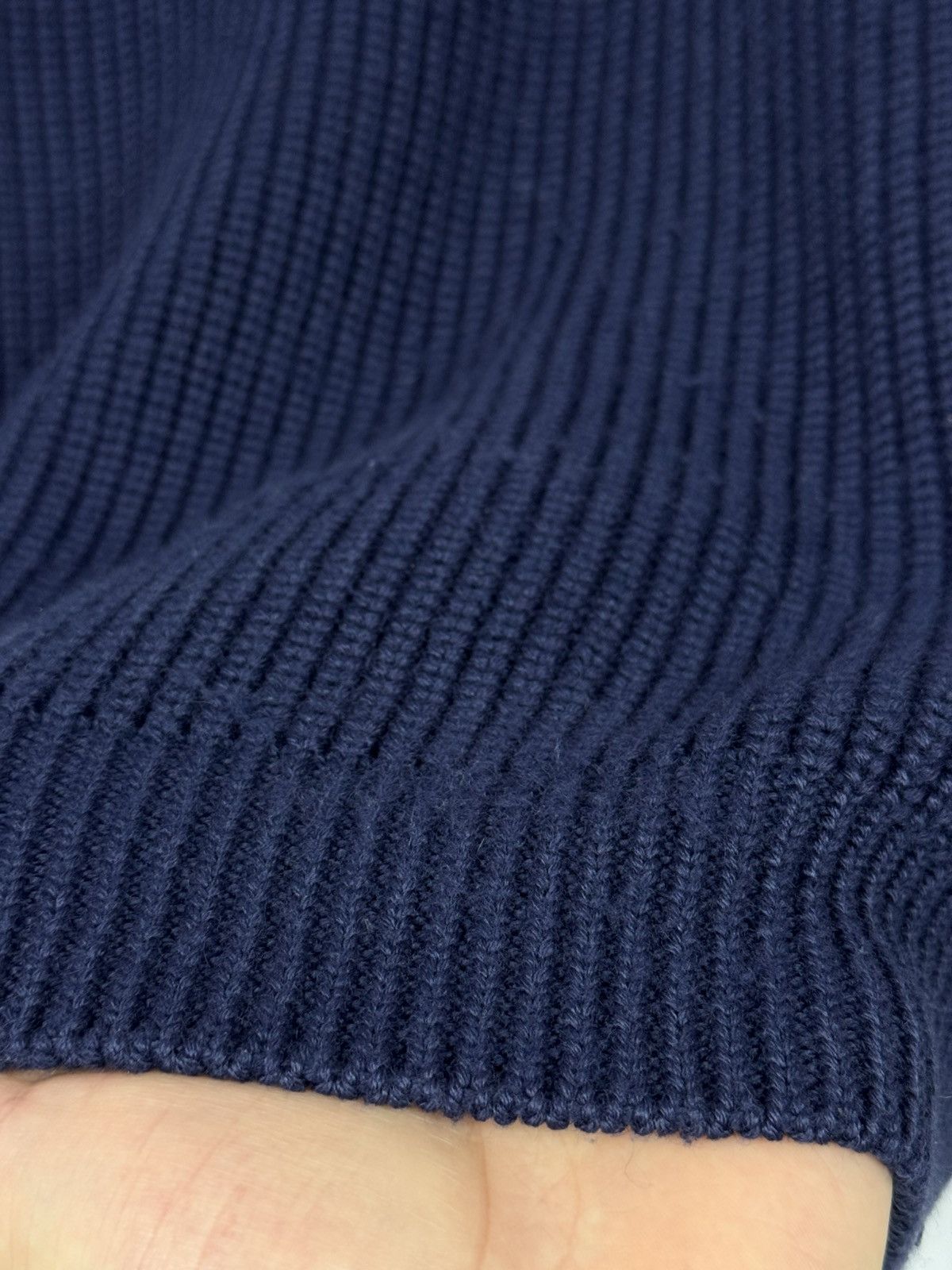 Pierre Balmain Pierre Balmain Wool Blend Knit Navy Sweater Size US L / EU 52-54 / 3 - 8 Thumbnail