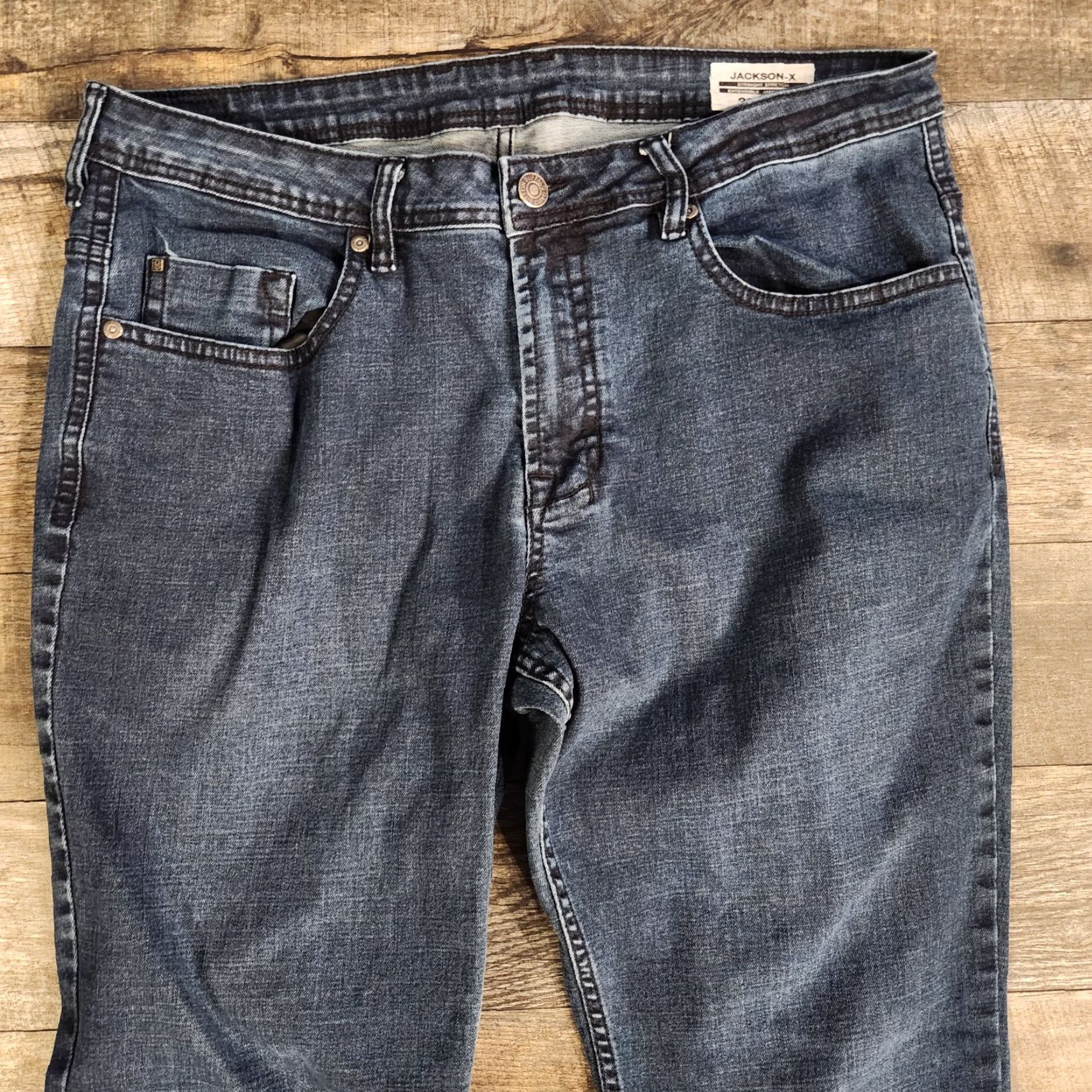 Buffalo David Bitton Buffalo David Bitton Jeans Jason X Straight Stretch Denim Blue Mens 38x32 Dark Jeans Regular Stretch Mens Size US 38 / EU 54 - 3 Thumbnail