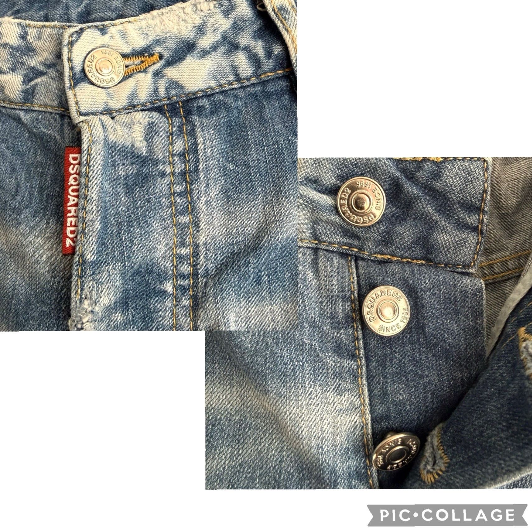 Dsquared2 VINTAGE Dsquared2 Cool Girl Cropped Jean Low Rise Distressed Rainbow Woman Jeans 42 Blue Rainbow Distressed 90s Womens Size 28" / US 6 / IT 42 - 6 Thumbnail