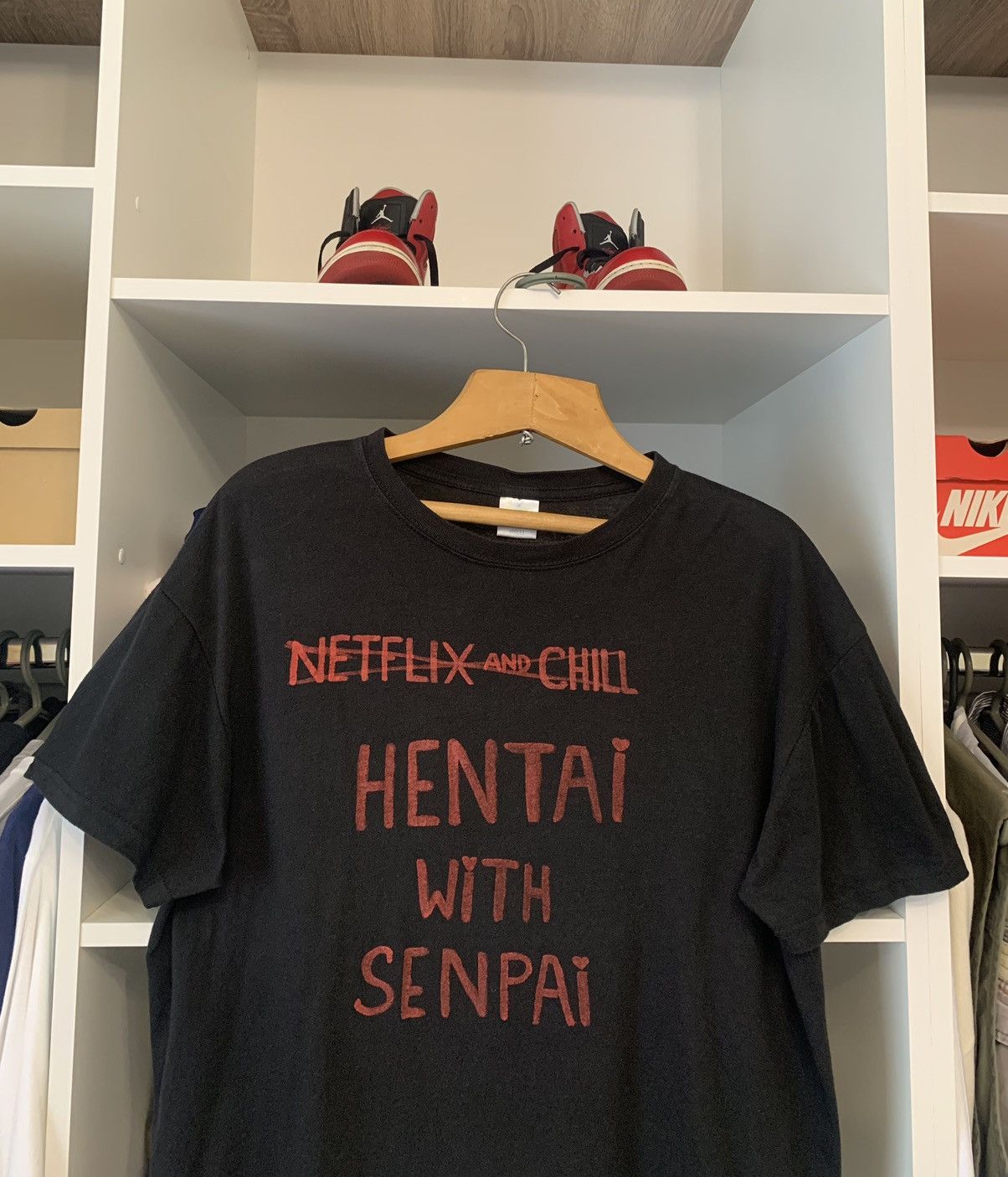 Other Netflix And Chill - Hentai With Senpai Woman’s T-shirt Size XL / US 12-14 / IT 48-50 - 3 Thumbnail