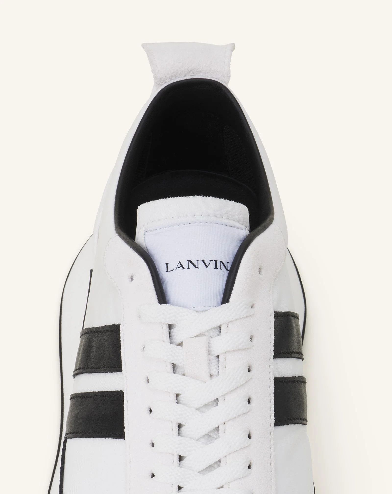 Lanvin os11x0526 Bumpr Nylon and Suede Sneakers in White/Black Size US 9 / IT 39 - 5 Thumbnail