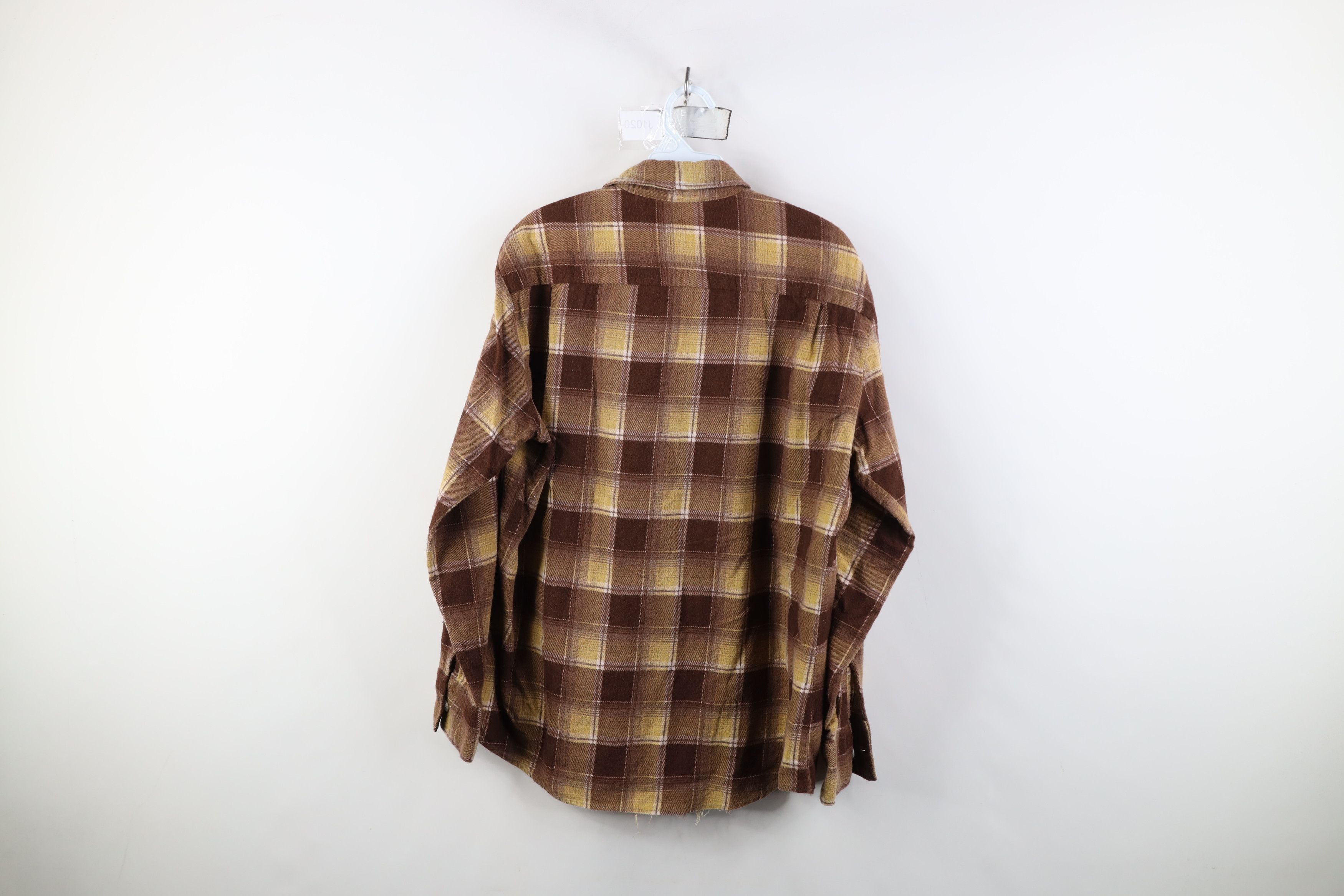 Vintage Vintage 70s Streetwear Flannel Collared Button Shirt Plaid Size US L / EU 52-54 / 3 - 10 Thumbnail