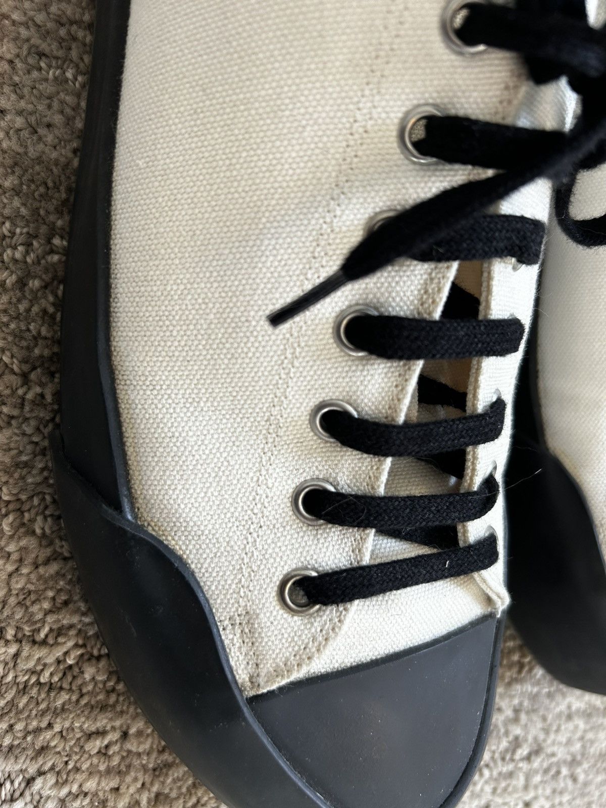 Jil Sander Jill Sander Canvas White and Black Sneakers Size US 10 / EU 43 - 5 Thumbnail