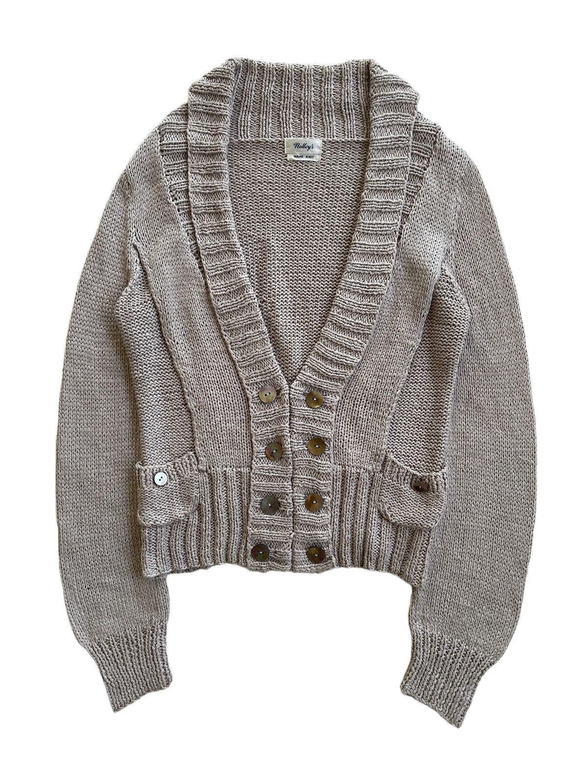 NOLLEY'S Nolleys Hand Knit Cropped Top Jacket Size XS / US 0-2 / IT 36-38 - 1 Thumbnail