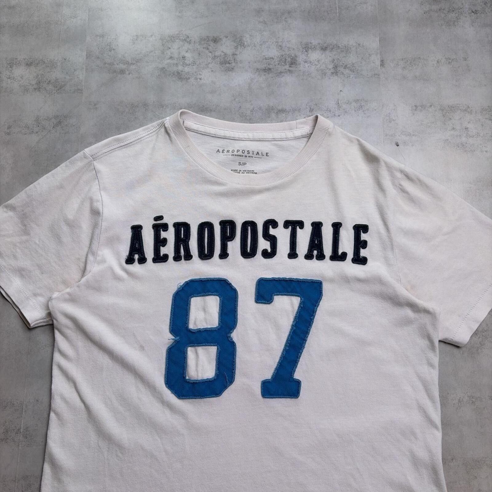 Aeropostale Y2K White Aeropostale Grunge Skater Surf T-Shirt Size US S / EU 44-46 / 1 - 3 Thumbnail
