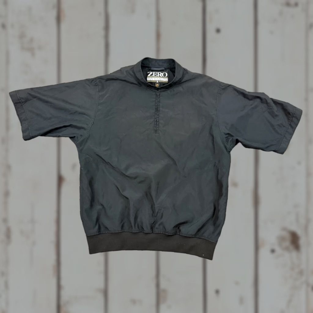 Vintage Zero Restriction Jacket Women M Black Windbreaker 1/4 Zip Pockets USA Size 32" / US 10 / IT 46 - 1 Thumbnail