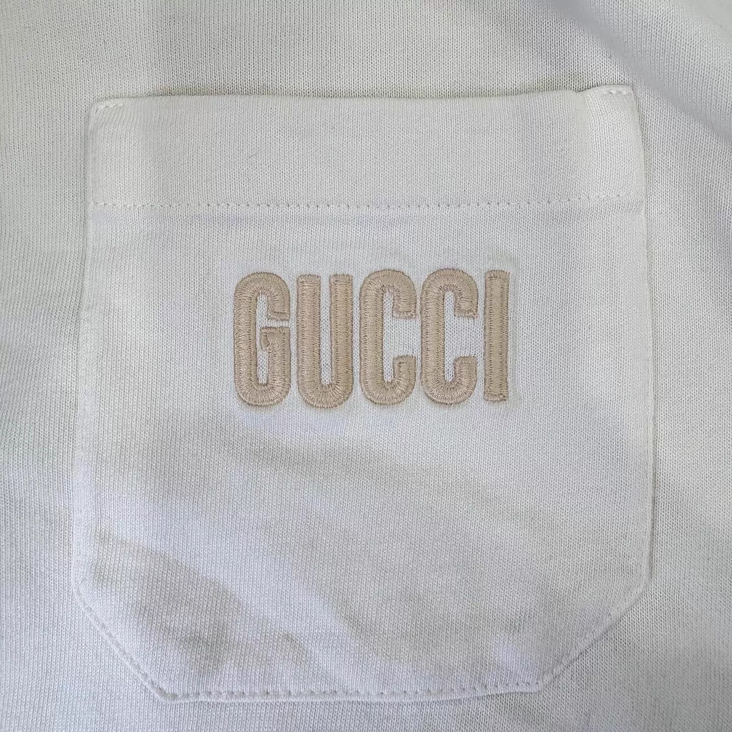 Gucci Gucci White Animal Print Embroidered Logo Short Tee XXXL Size US XXL / EU 58 / 5 - 6 Thumbnail