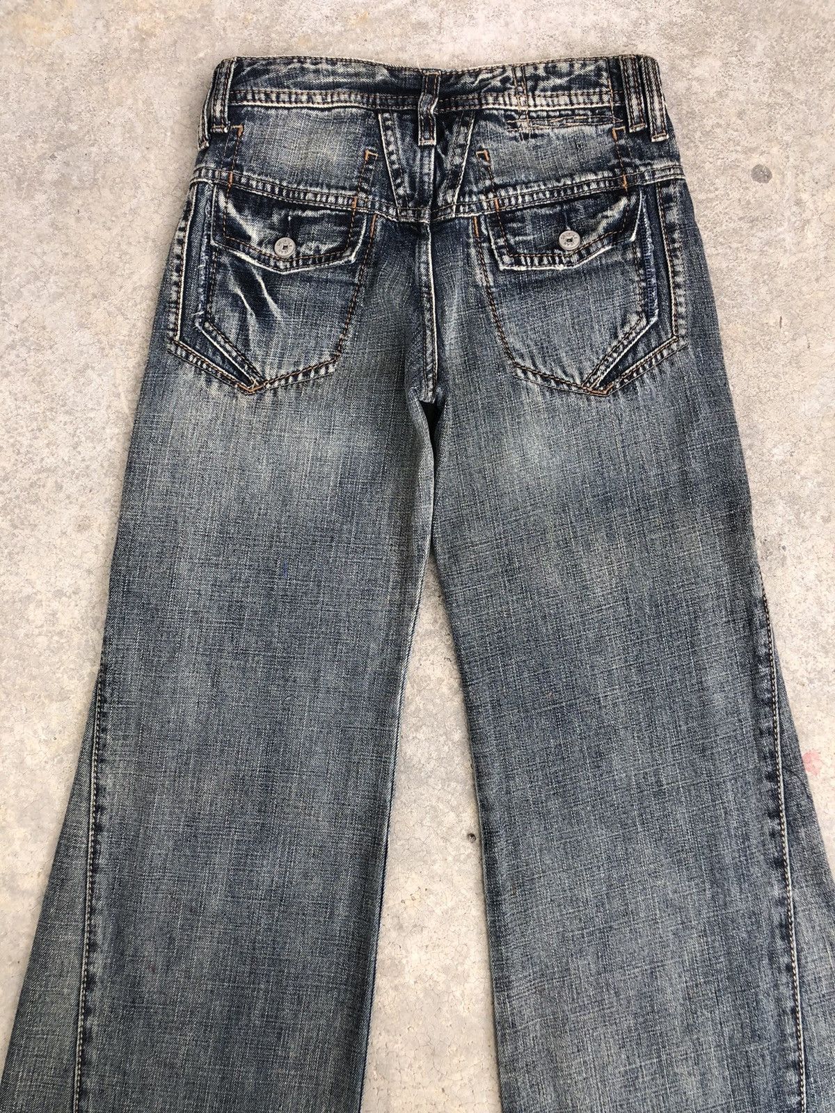 Marithe + Francois Girbaud Marithe Francois Girbaud Flared Jeans Distressed Denim Size US 28 / EU 44 - 9 Thumbnail