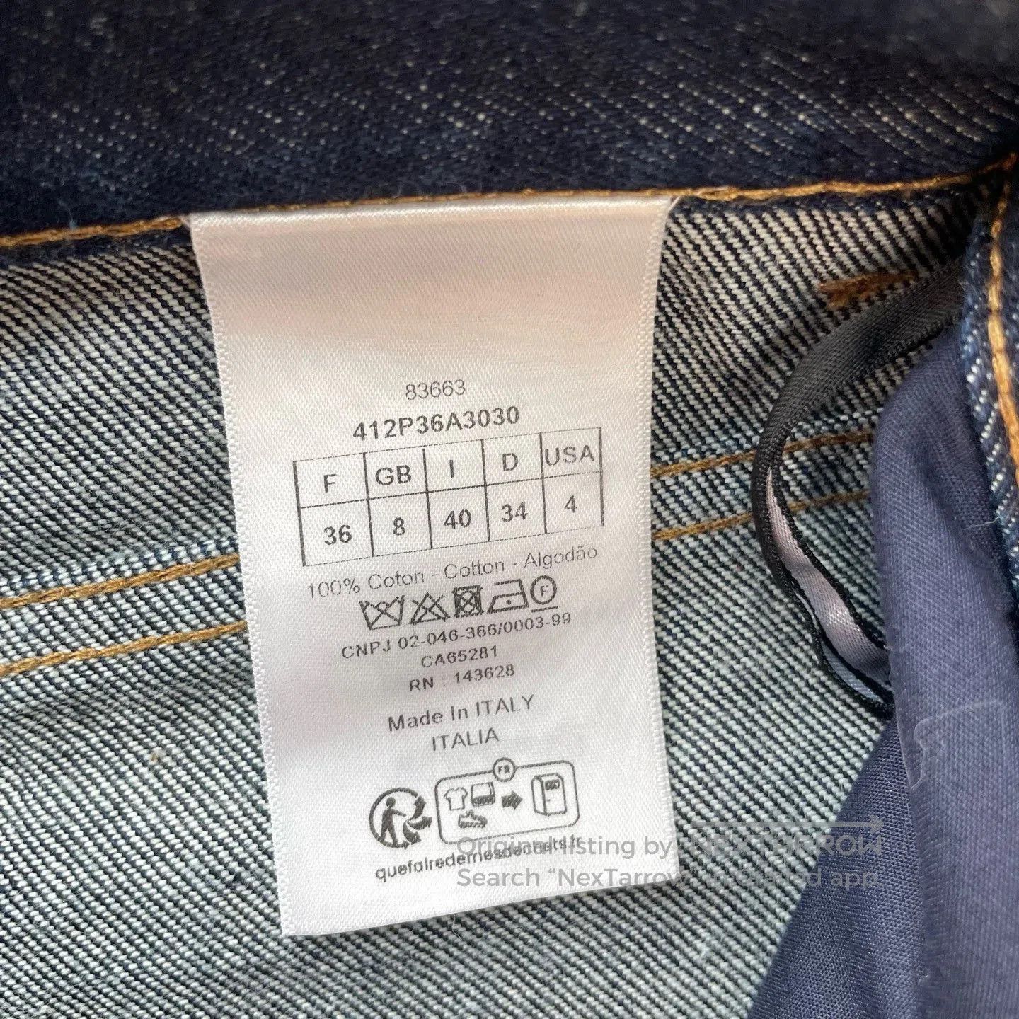 Dior Dior Dark Blue Straight. Size 35" - 5 Thumbnail