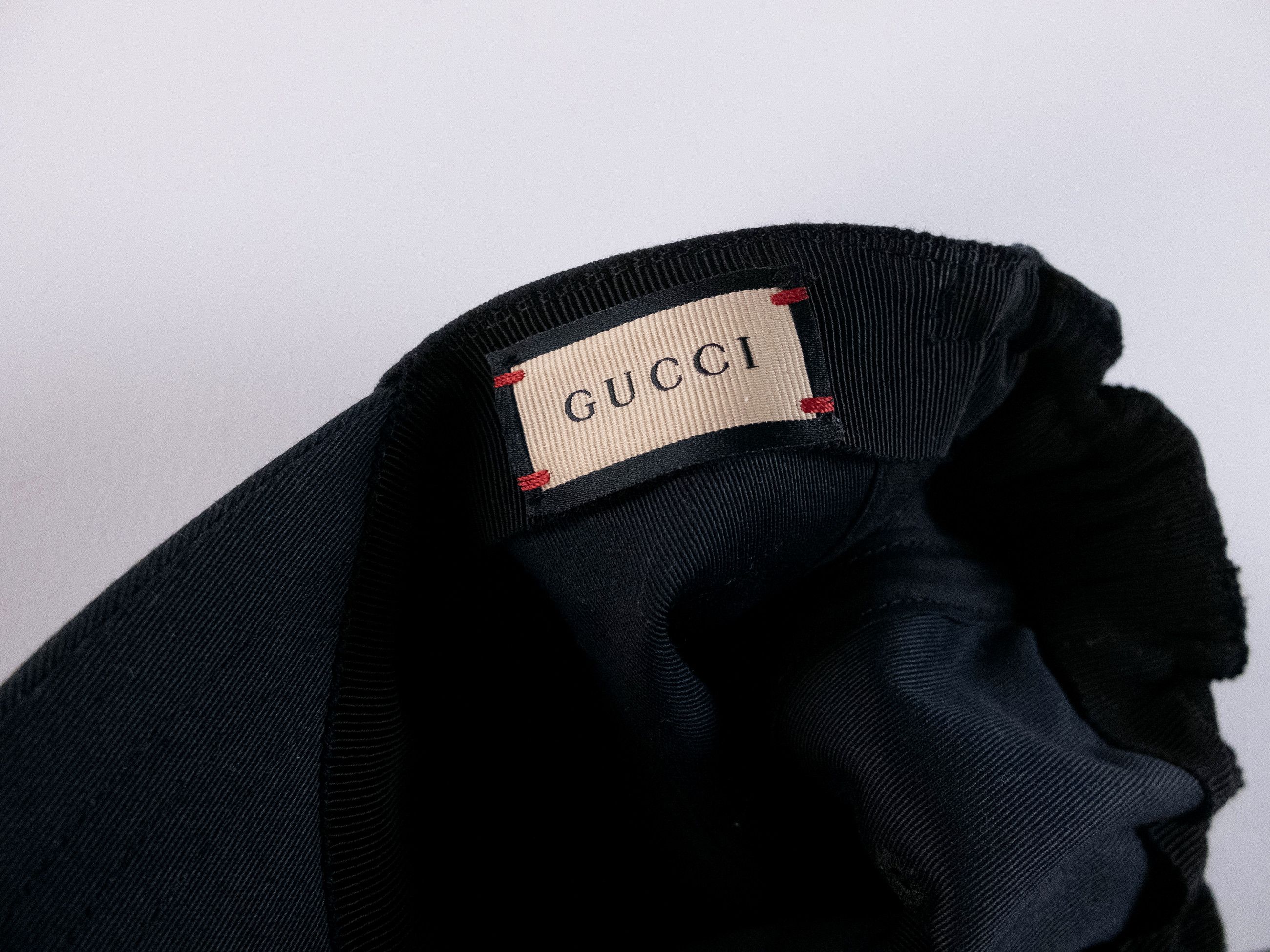 Gucci GUCCI 25 black monogram dad cotton baseball cap Medium Size ONE SIZE - 14 Thumbnail