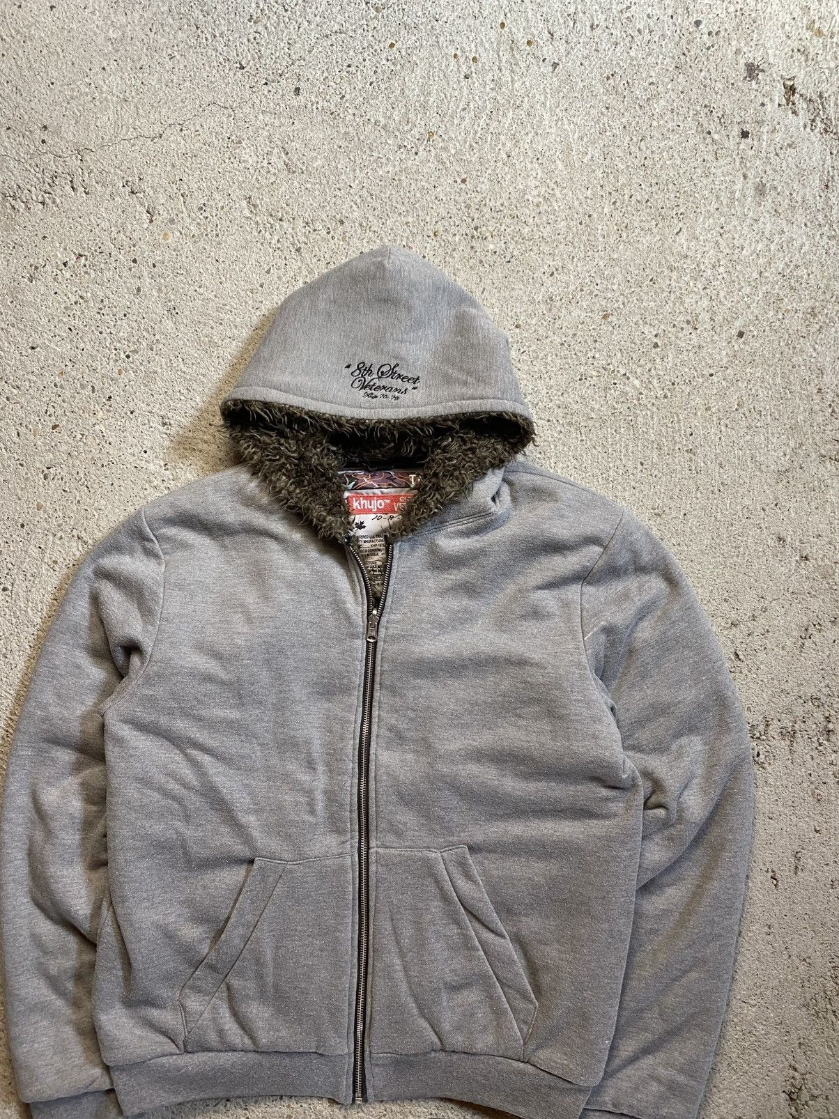 Japanese Brand Grey avant garde hoodie with fur japan streetwear vintage Size US L / EU 52-54 / 3 - 1 Thumbnail