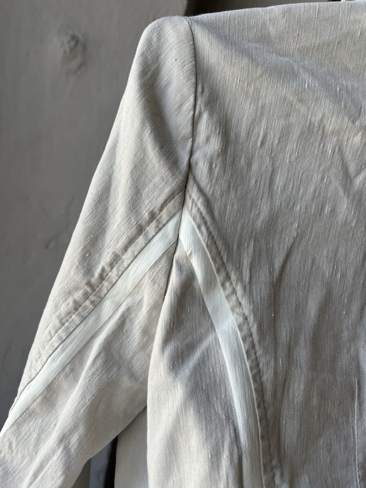 Annette Gortz ANNETTE GORTZ AVANTGARDE DOUBLE-BREASTED LINEN BLAZER JACKET Size XS / US 0-2 / IT 36-38 - 19 Thumbnail