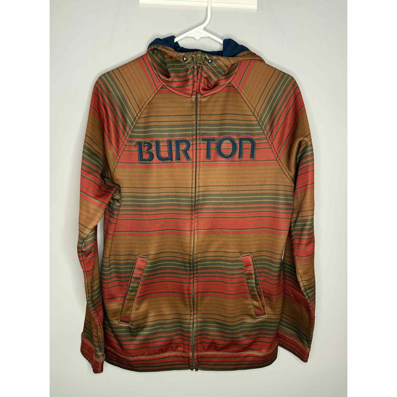 Burton Burton Peak Striped Full Zip Hoodie Brown Multi Men's S Size US S / EU 44-46 / 1 - 2 Thumbnail
