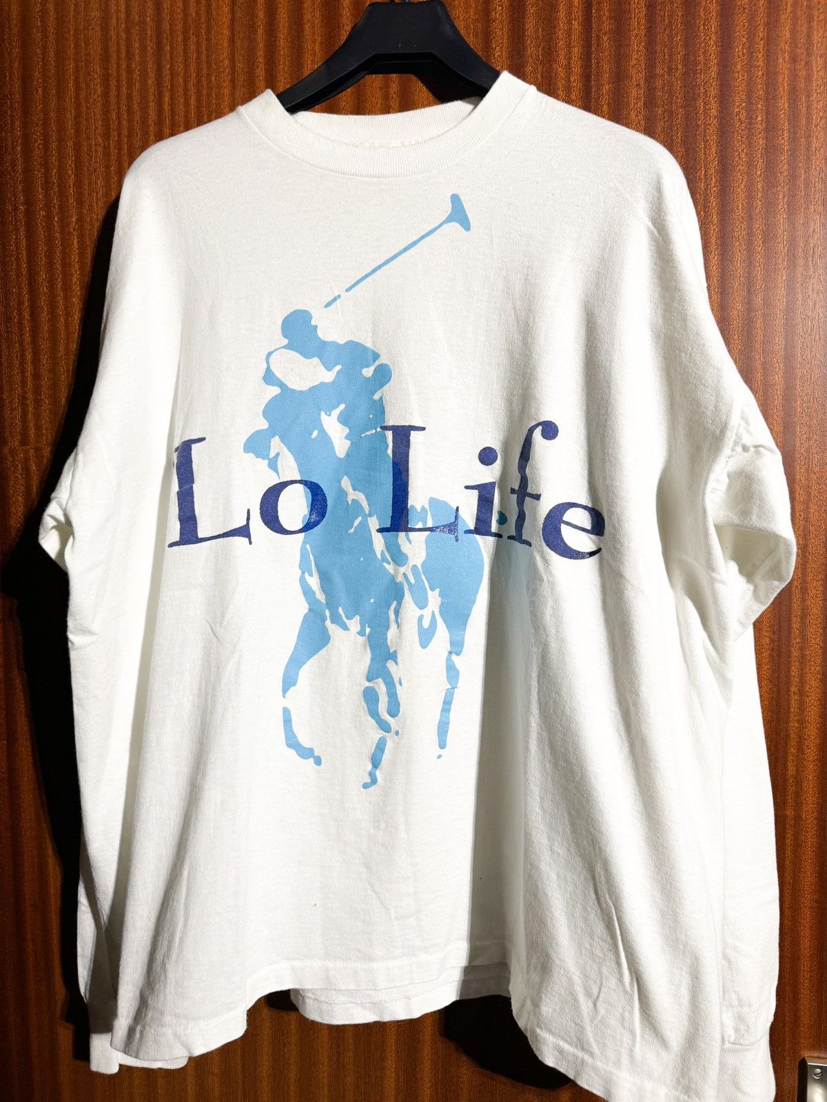 Image of Lo Life 90's Tribute Vintage Ralph Laurent in White, Men's (Size 2XL)