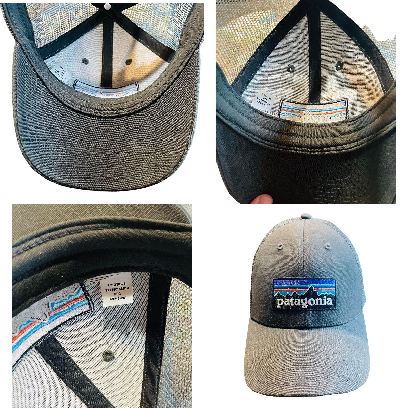 Patagonia Patagonia P-6 Trucker Baseball Hat Cap Tenapede Grey Men’s Adjustable Snapback Baseball Cap Mens Casual Travel Workwear Classic Size ONE SIZE - 9 Thumbnail