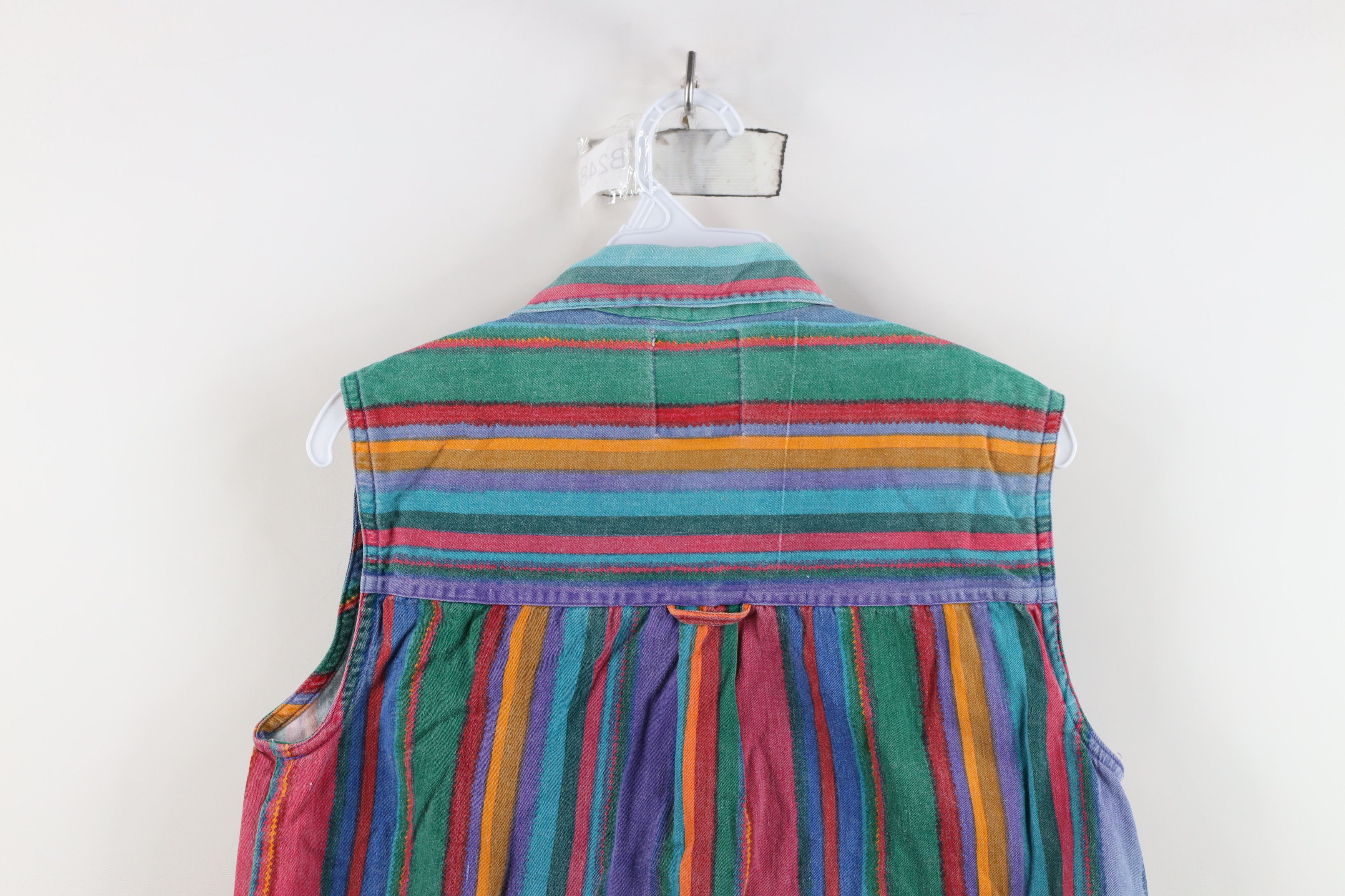 Vintage Vintage 90s Streetwear Striped Sleeveless Button Shirt Size S / US 4 / IT 40 - 12 Thumbnail