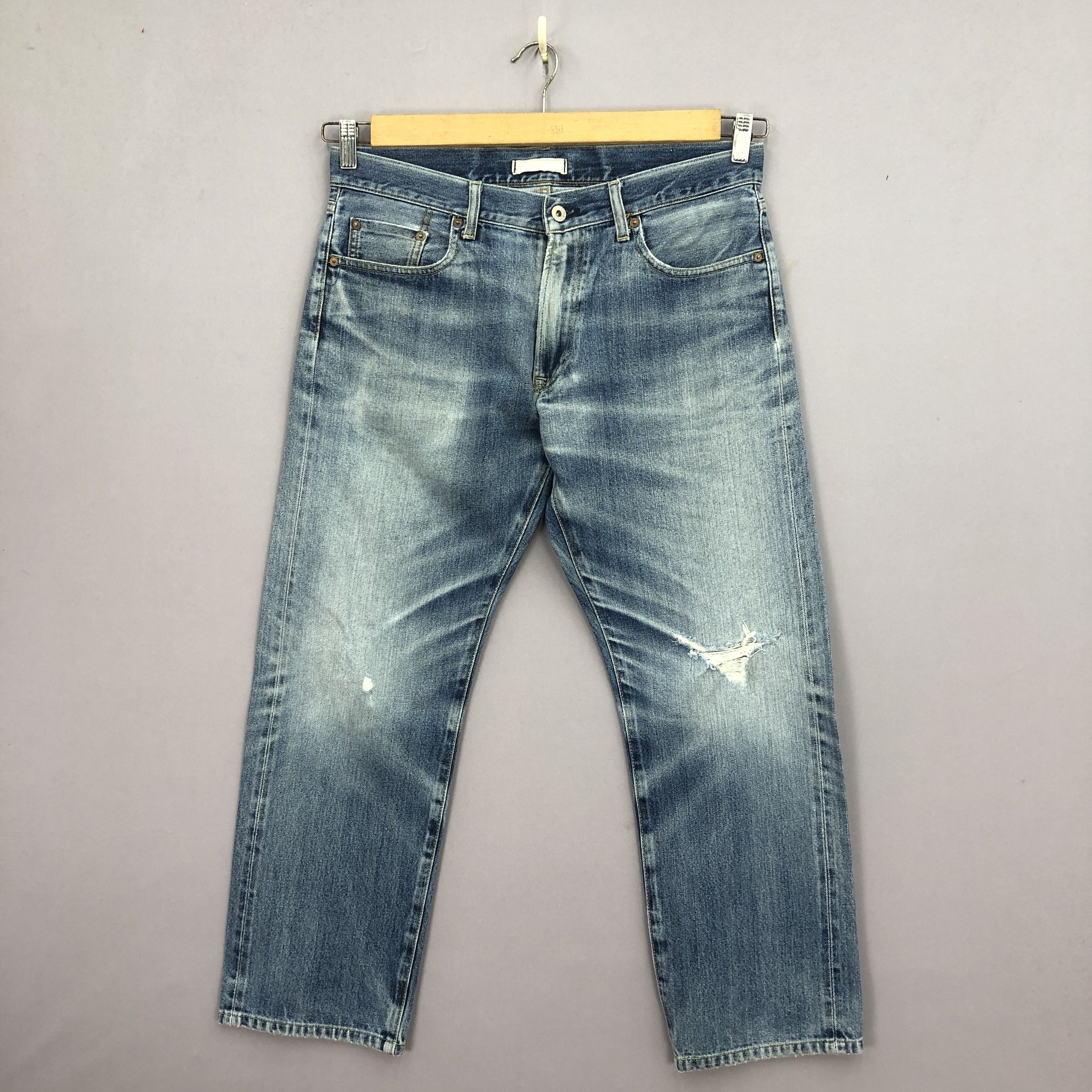 Japanese Brand Vintage Levis 501 Mud Wash Jeans Levi's Distressed Denim Size US 34 / EU 50 - 1 Thumbnail