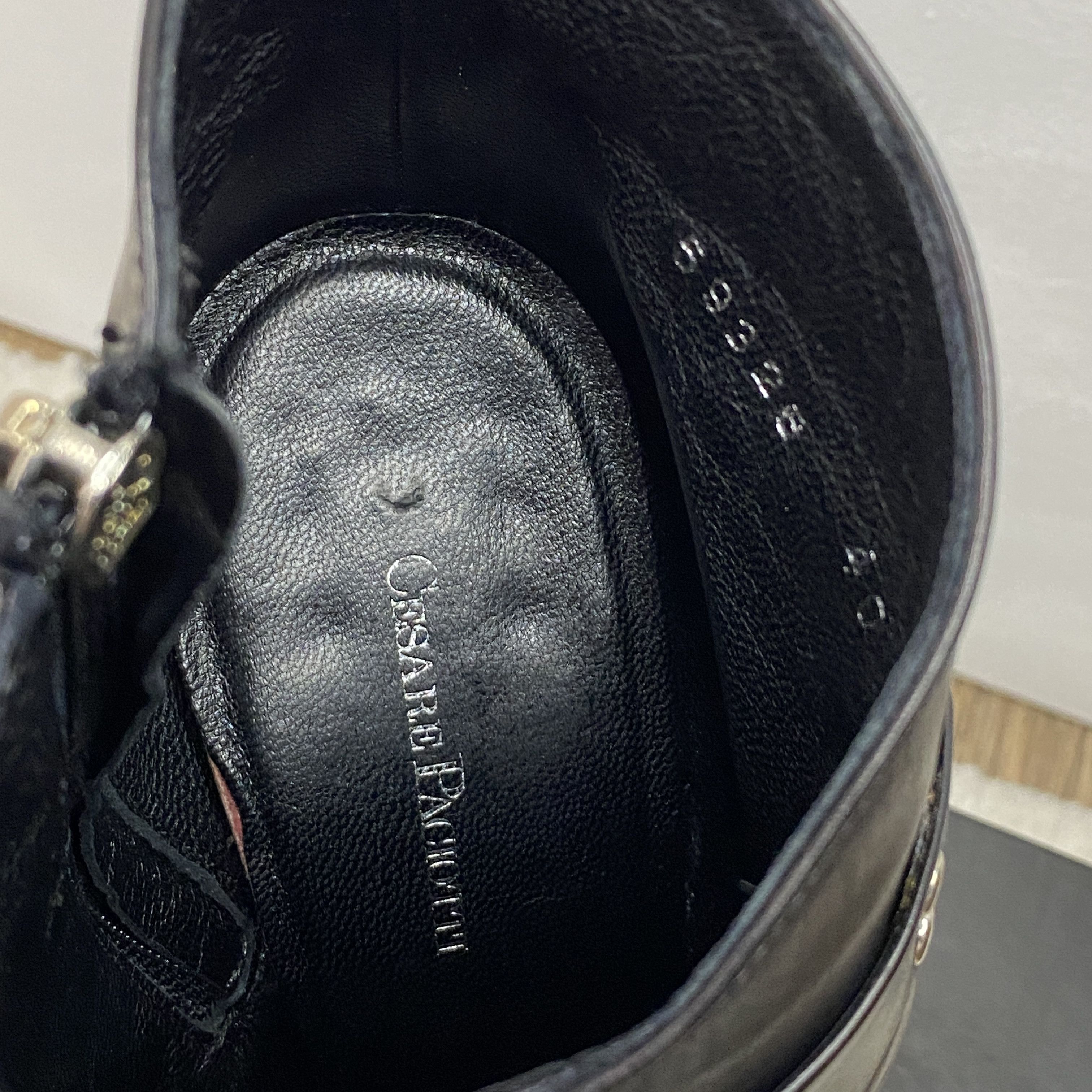 Other Cesare Paciotti Baby Lux Rare Black Leather Ankle Boots Size US 9.5 / IT 39.5 - 15 Thumbnail