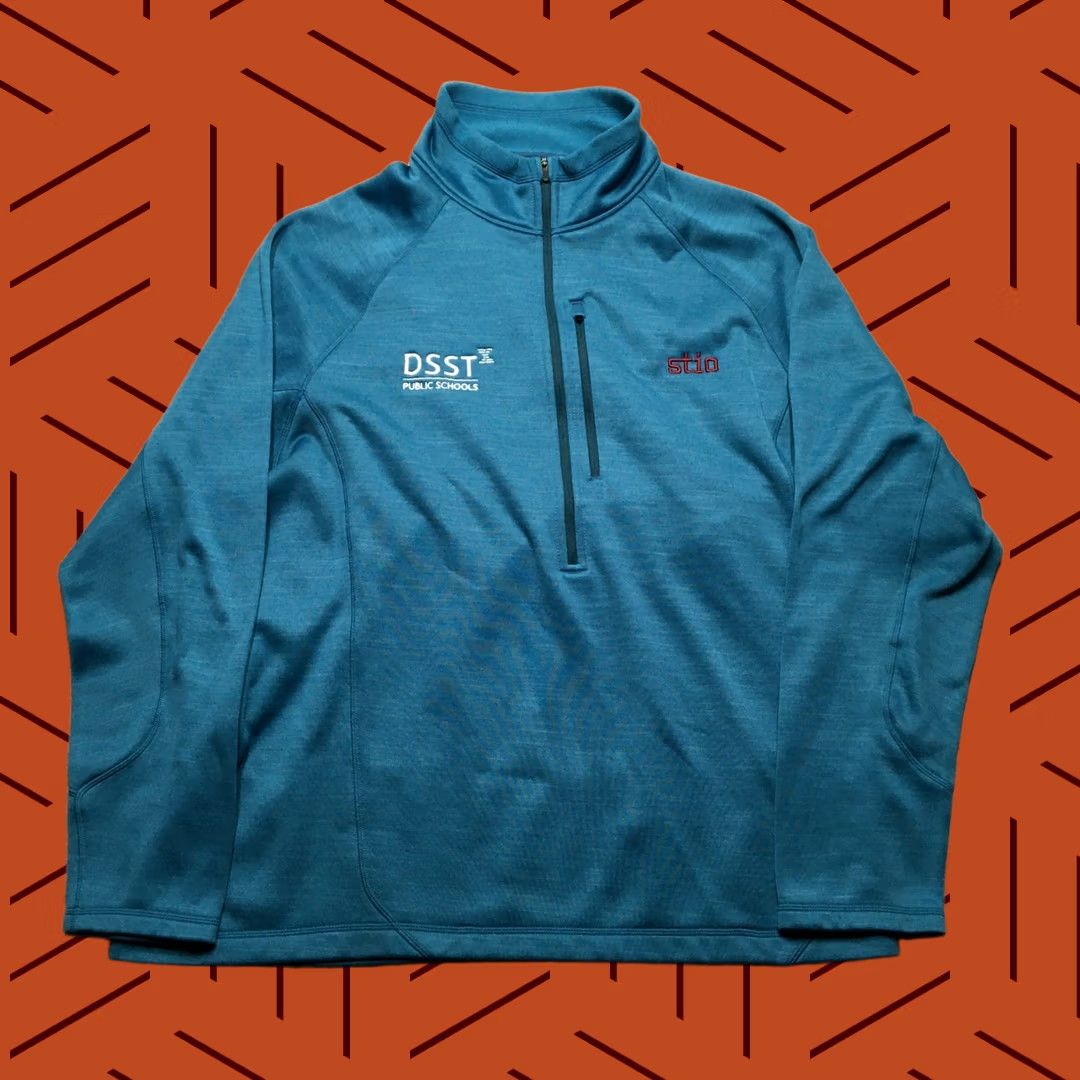 Vintage Stio Gannett Peak Half Zip Fleece Pullover Mens 2XL Blue Logo 1/4 Zip Thermal Pockets Mock Neck Size US XXL / EU 58 / 5 - 1 Thumbnail