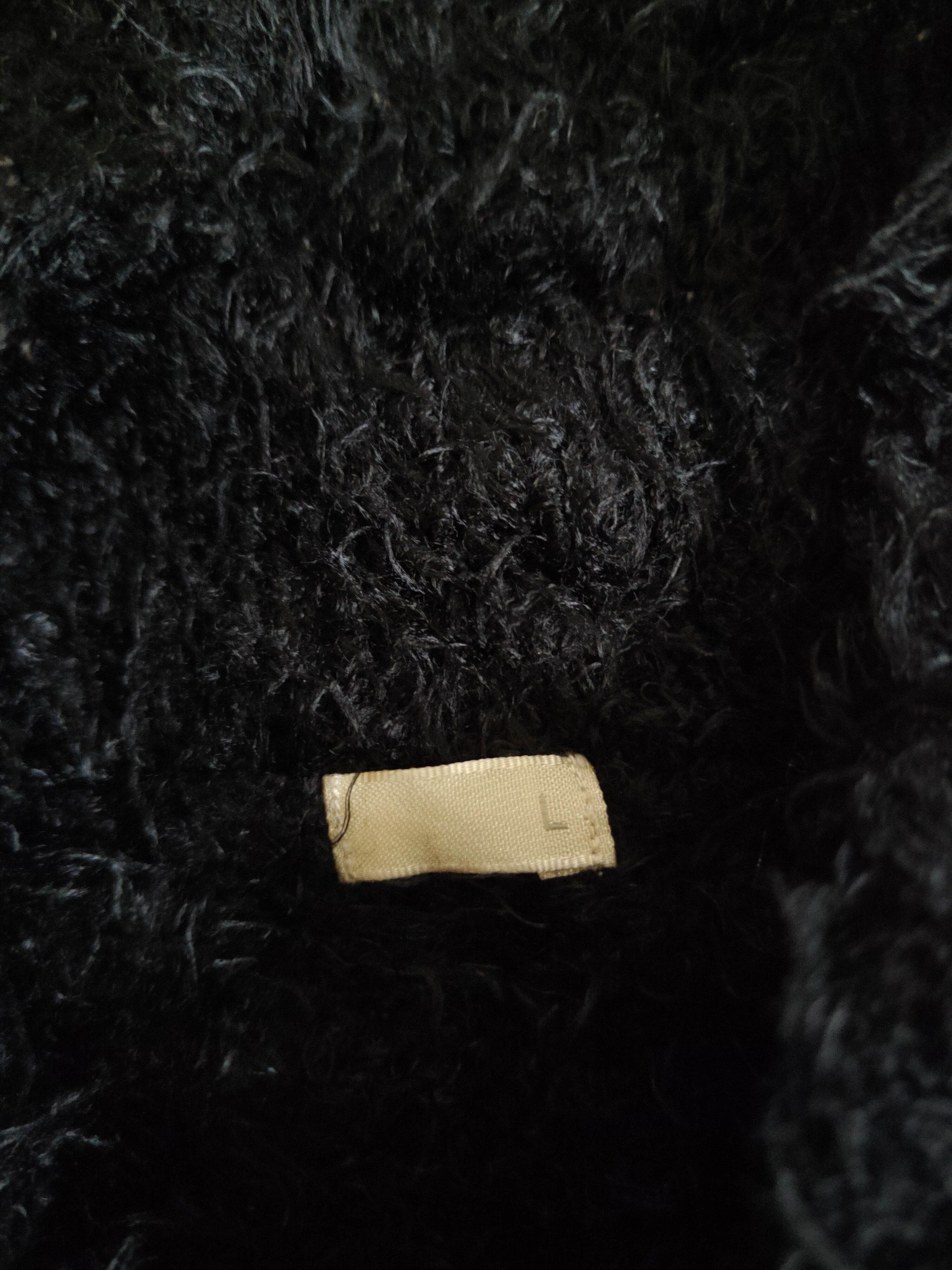 GU GU Black Shag Shaggy Fur Mohair Knitwear #S2171 Size L / US 10 / IT 46 - 12 Thumbnail