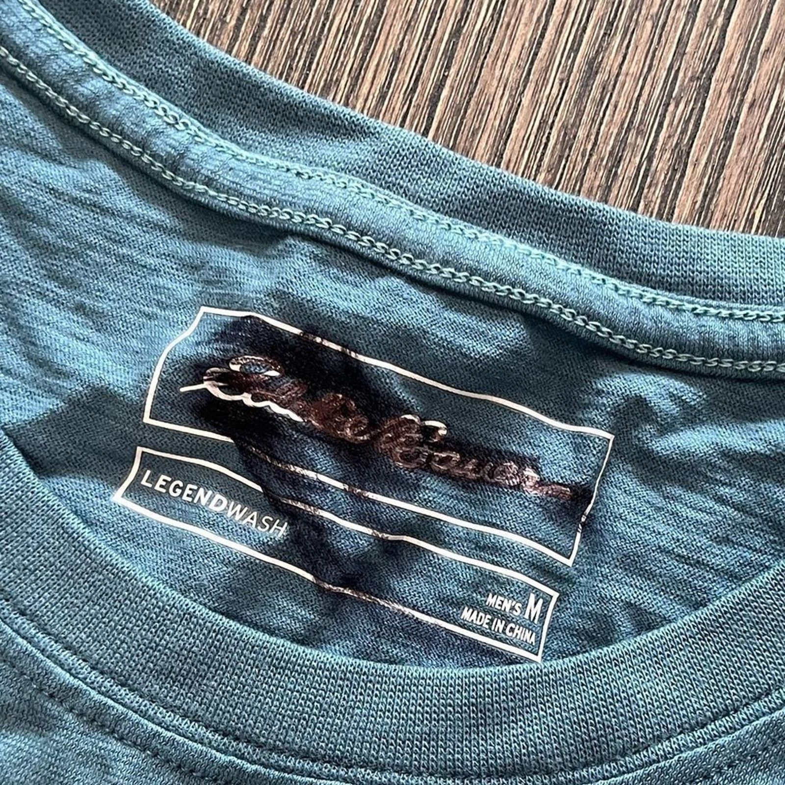 Eddie Bauer NWOT Eddie Bauer Legendwash Teal Crew Neck T-Shirt Size M Size US M / EU 48-50 / 2 - 2 Thumbnail