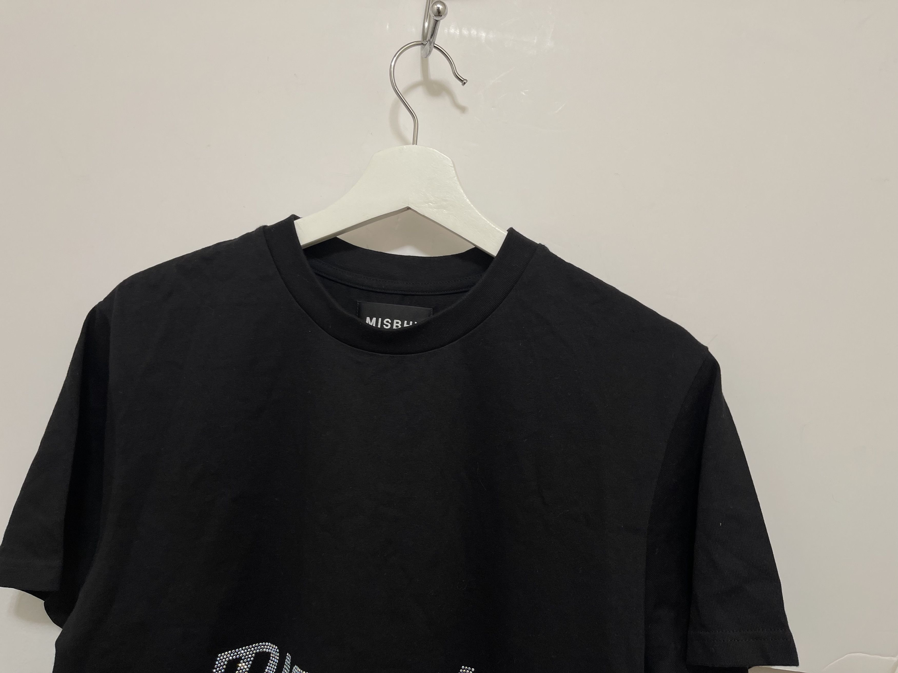 Misbhv MISBHV BLACK TEE BLING RHINESTONES SPELLOUT LOGO PRINT RARE Size US S / EU 44-46 / 1 - 5 Thumbnail