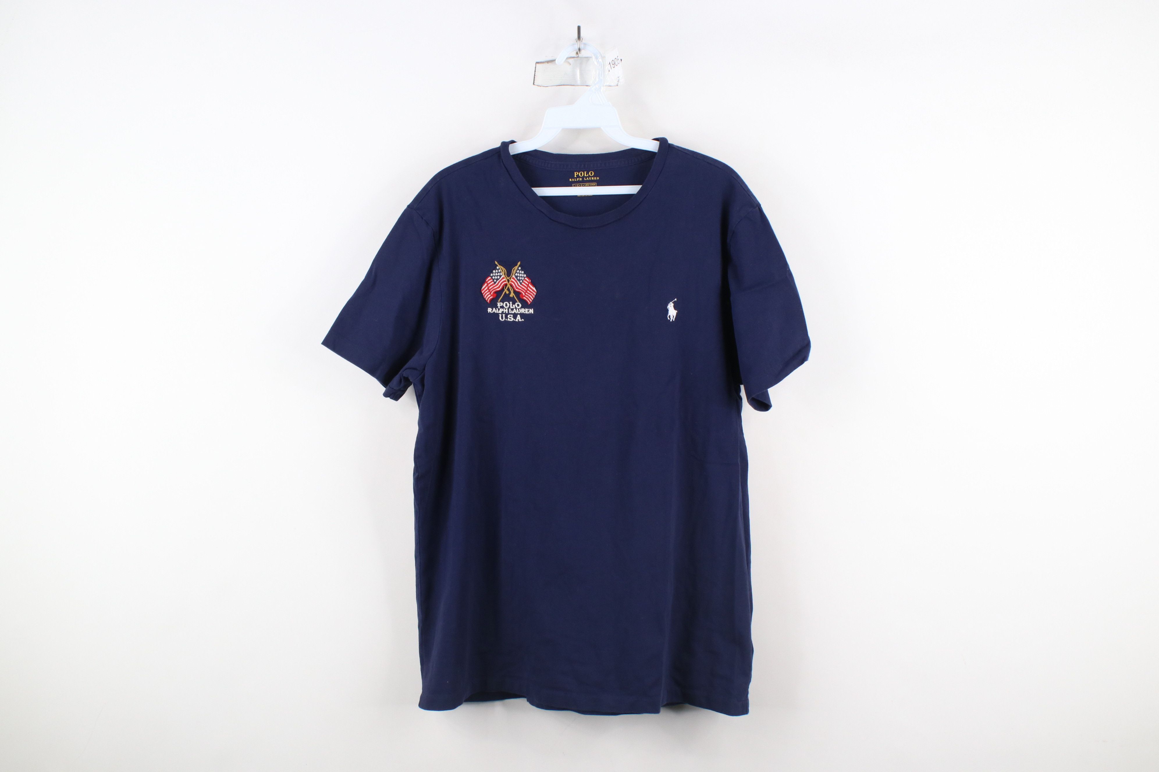 Ralph Lauren × Vintage Vintage Y2K Ralph Lauren USA Flags Short Sleeve T-Shirt Size US L / EU 52-54 / 3 - 1 Thumbnail