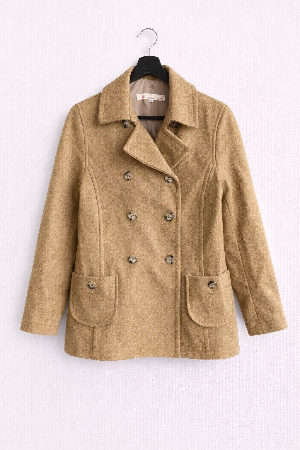 Melrose Vintage Melrose Claire Beige Wool Peacoat – Made in Japan Size M / US 6-8 / IT 42-44 - 1 Thumbnail