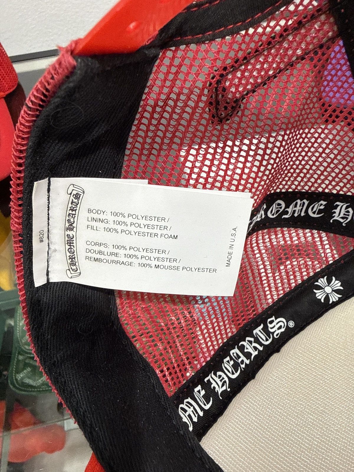 Chrome Hearts Chrome Hearts King Taco Red Trucker Hat Size ONE SIZE - 4 Thumbnail