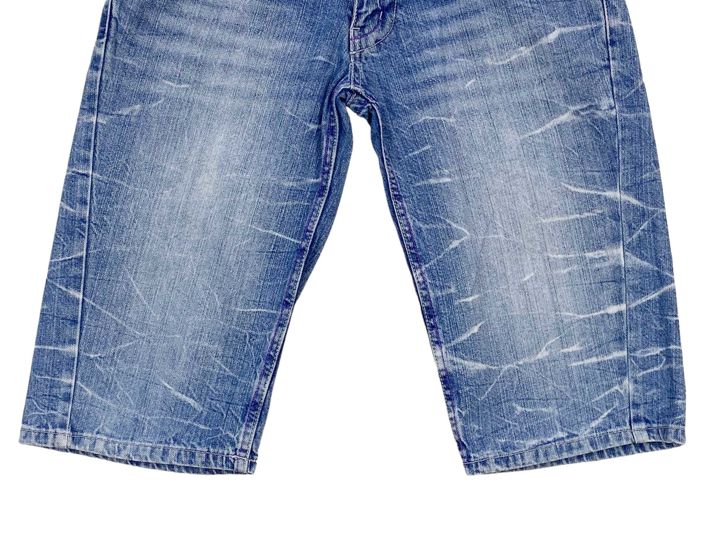 Japanese Brand Nylaus Short Jeans Distressed Denim Size US 29 - 4 Thumbnail