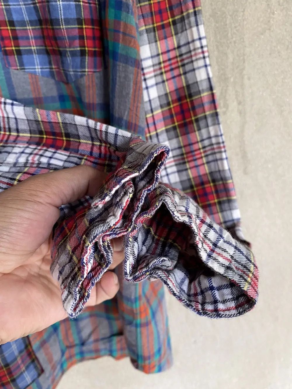 BEAUTY&YOUTH Rare Design Patchwork Flannel United Arrow PlaidTartan Shirt Size US M / EU 48-50 / 2 - 4 Thumbnail
