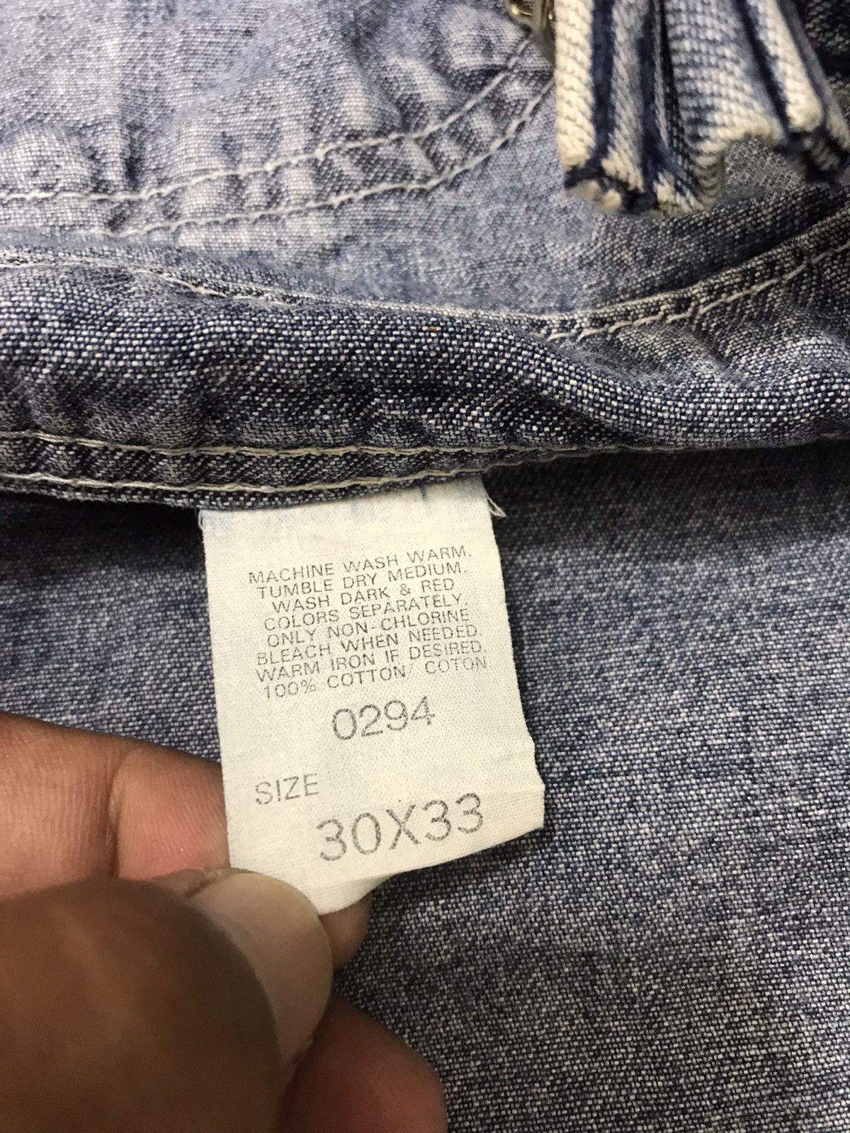 Lee × Vintage Vintage Lee Denim Overall Size US 33 - 10 Thumbnail