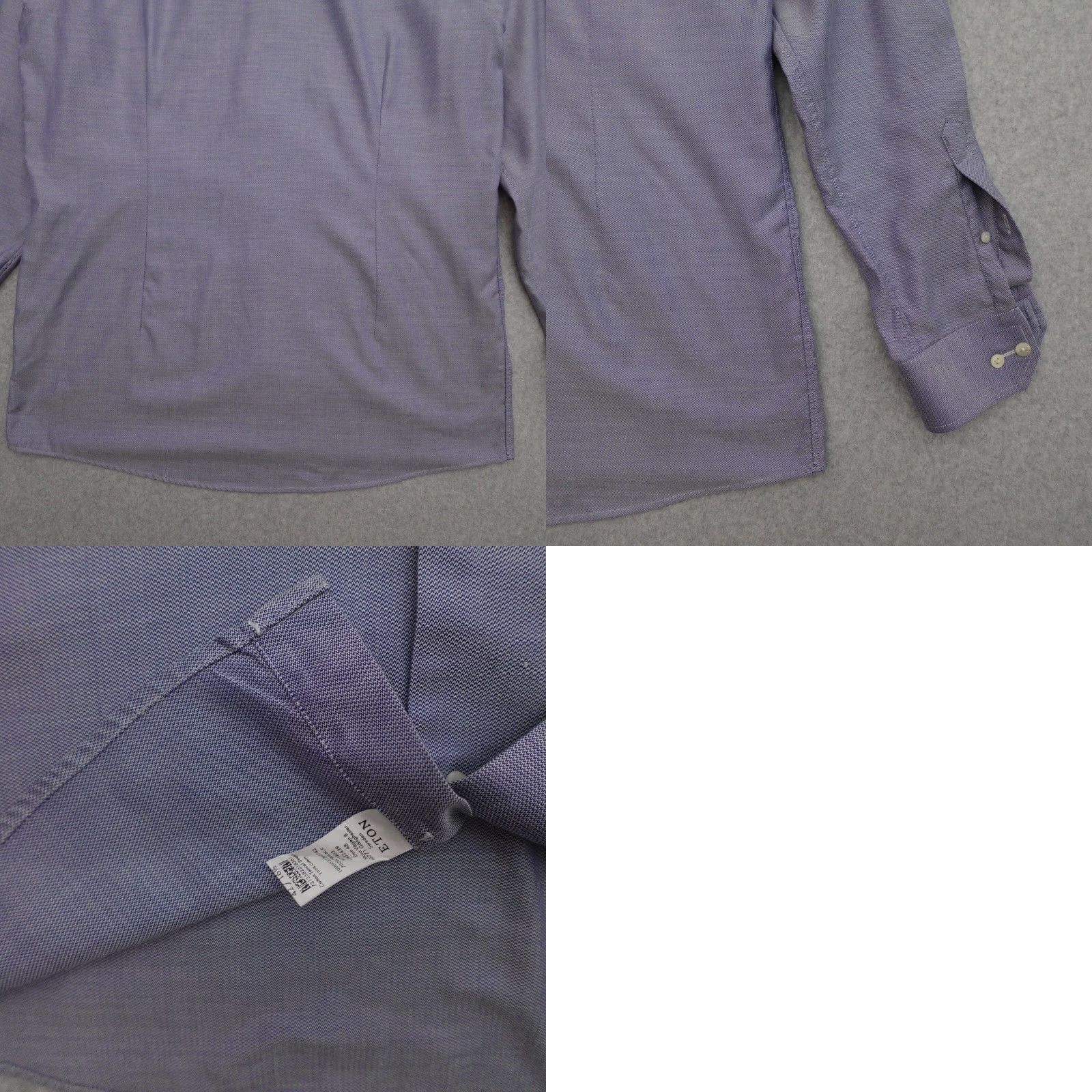 Eton ETON Button-Up Shirt Men's 42 Solid Blue Long Sleeve Casual Shop Size US XL / EU 56 / 4 - 9 Thumbnail