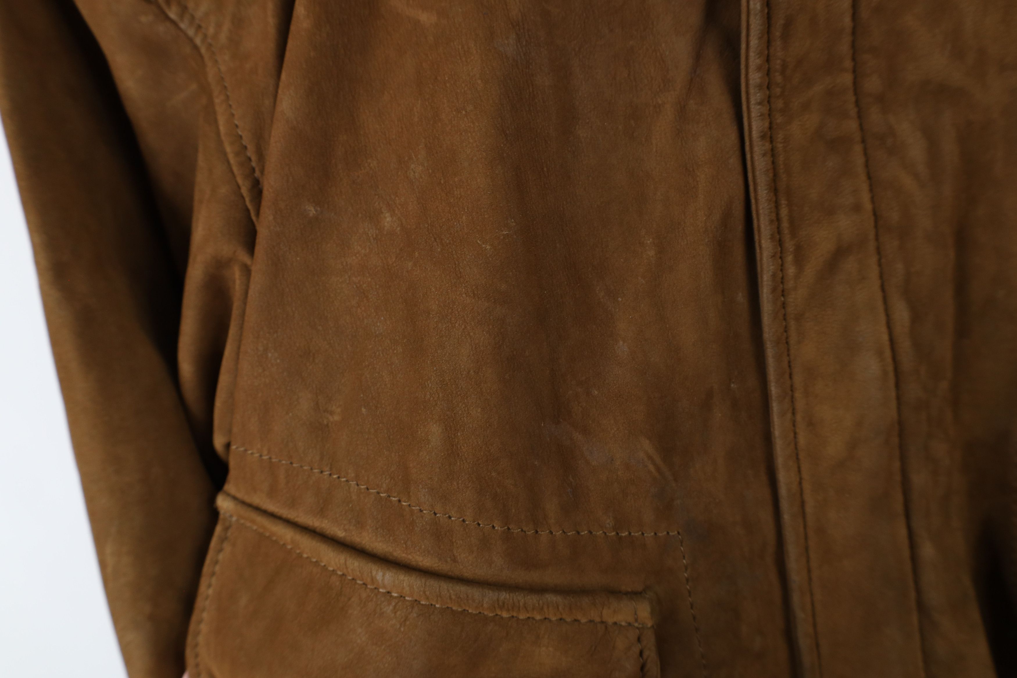 Vintage Vintage 90s Streetwear Suede Leather Flight Bomber Jacket Size US S / EU 44-46 / 1 - 8 Thumbnail