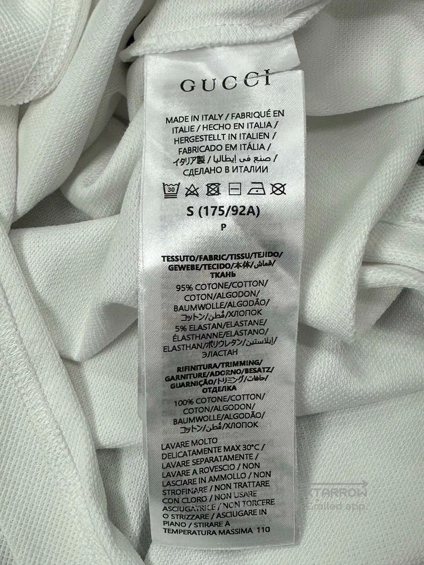 Gucci Guicci White Stripe Logo Short Sleeve Polo Shirt| Size US S / EU 44-46 / 1 - 5 Thumbnail