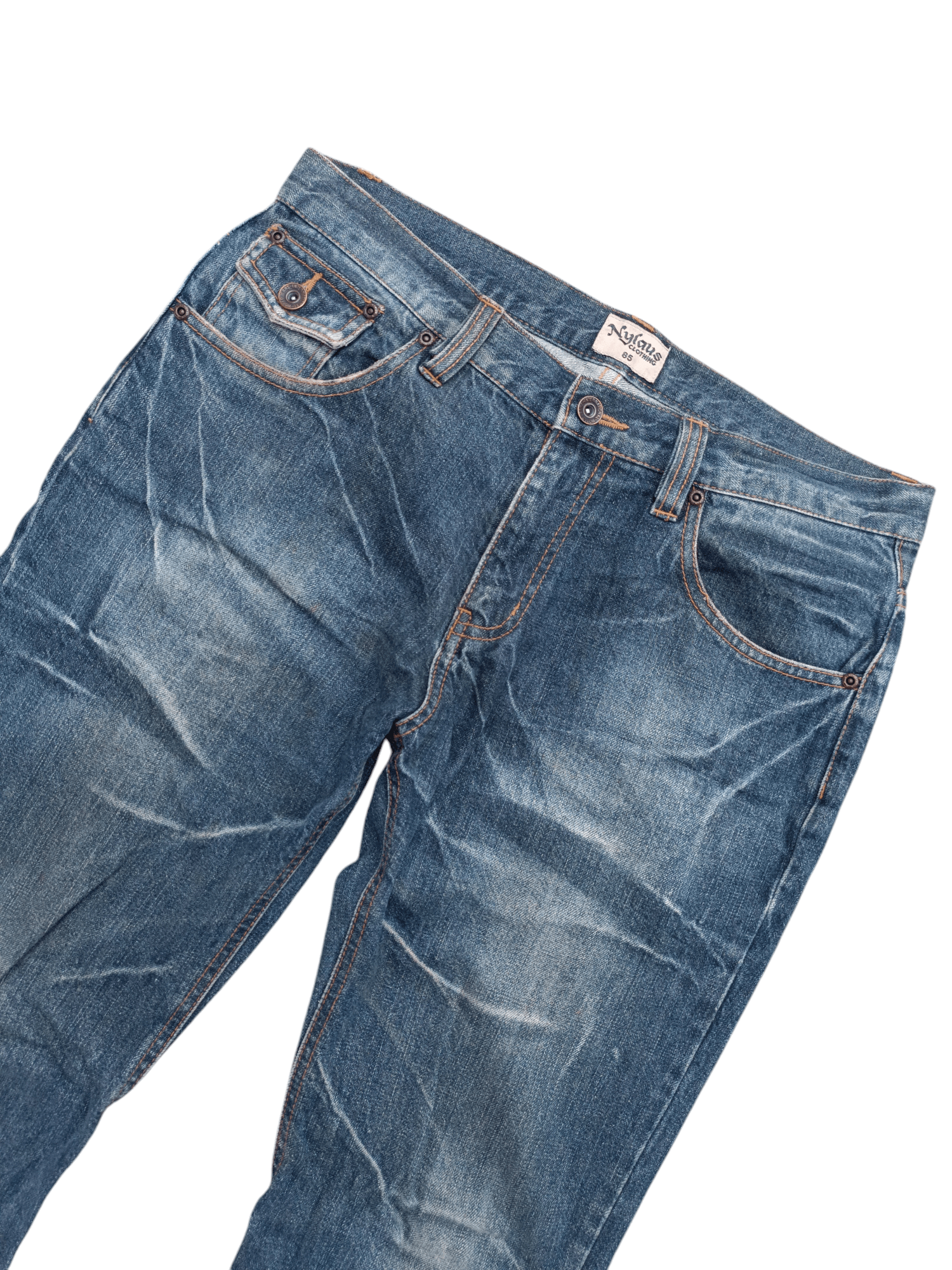 Japanese Brand Nylaus Jeans Flare Distressed Denim Style Size US 34 / EU 50 - 5 Thumbnail