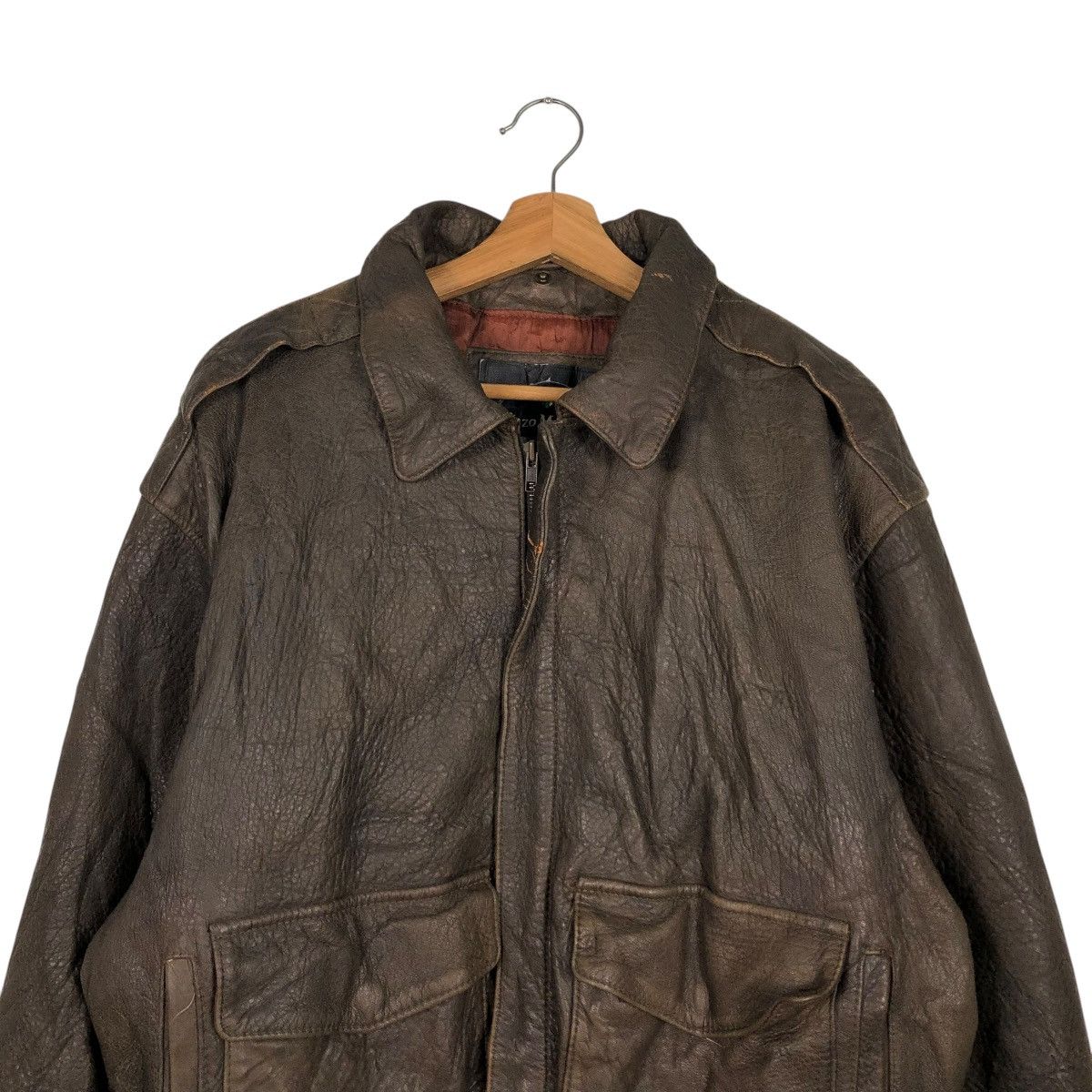 Japanese Brand 🔥VINTAGE LEATHER BIKER JACKET ENZO MOLTENI ISSEY MIYAKE Size US L / EU 52-54 / 3 - 5 Thumbnail