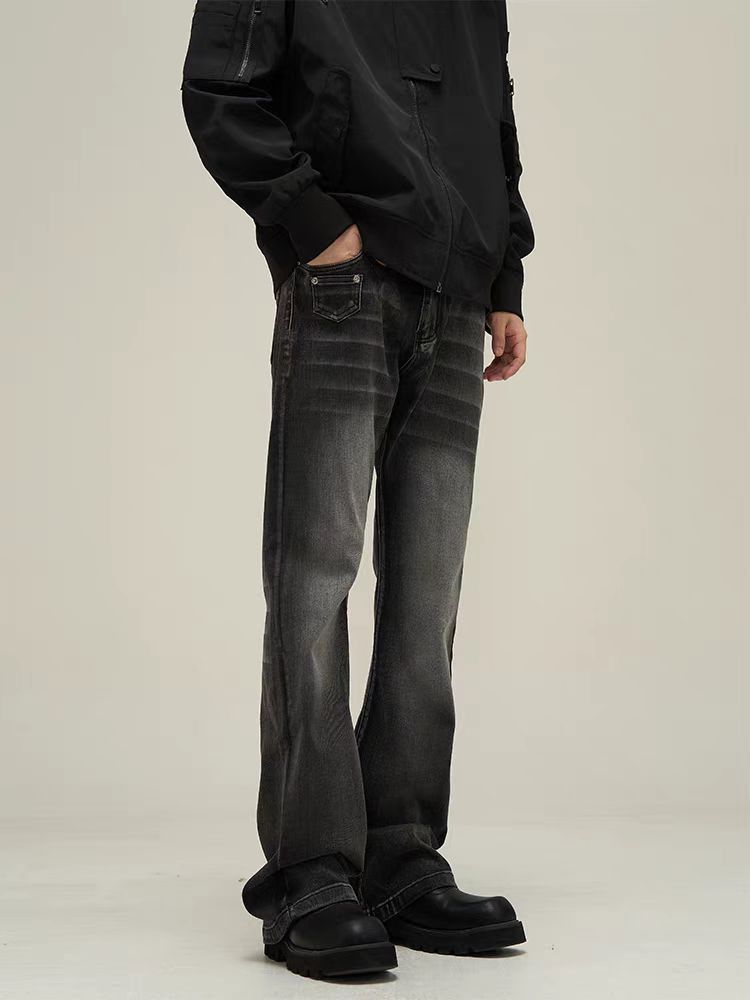 Japanese Brand × Jean Vintage washed street micro flare jeans Size US 32 / EU 48 - 1 Thumbnail