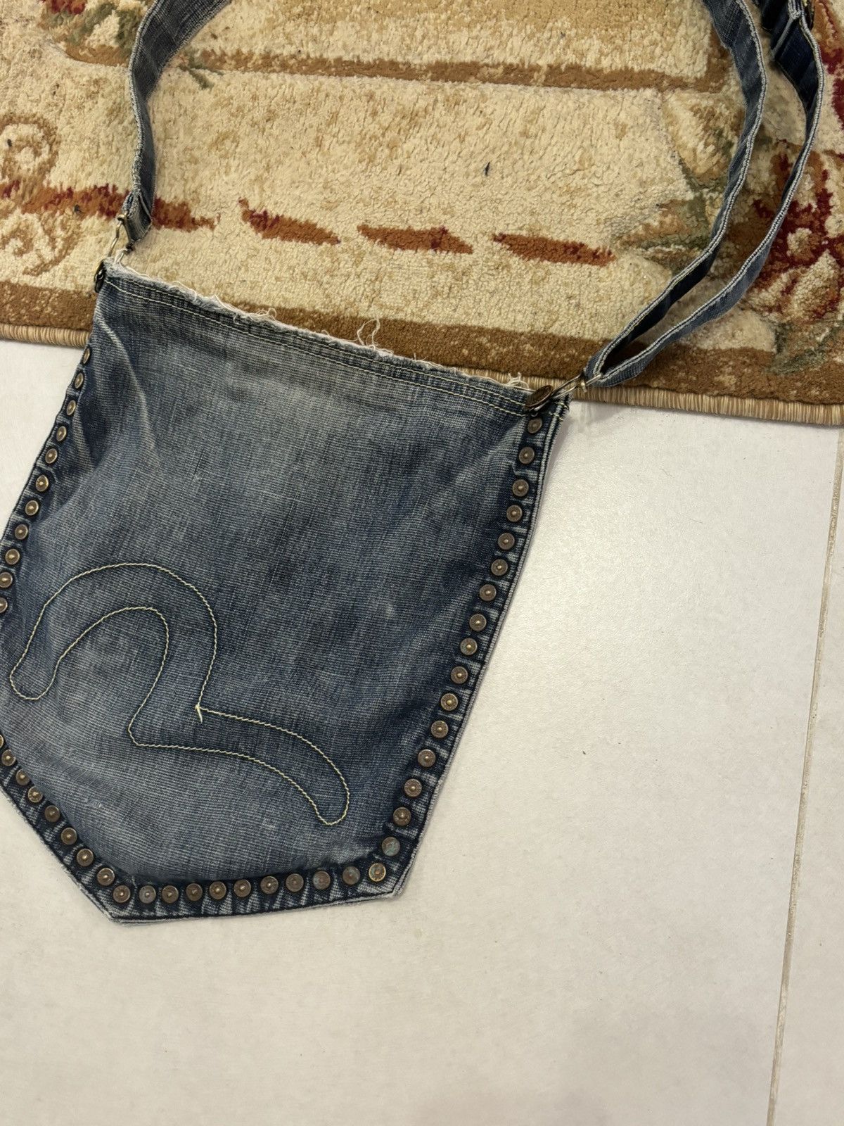 Evisu Rare EVISU Denim Shoulder Bag Vintage Y2K Japanese Size ONE SIZE - 3 Thumbnail
